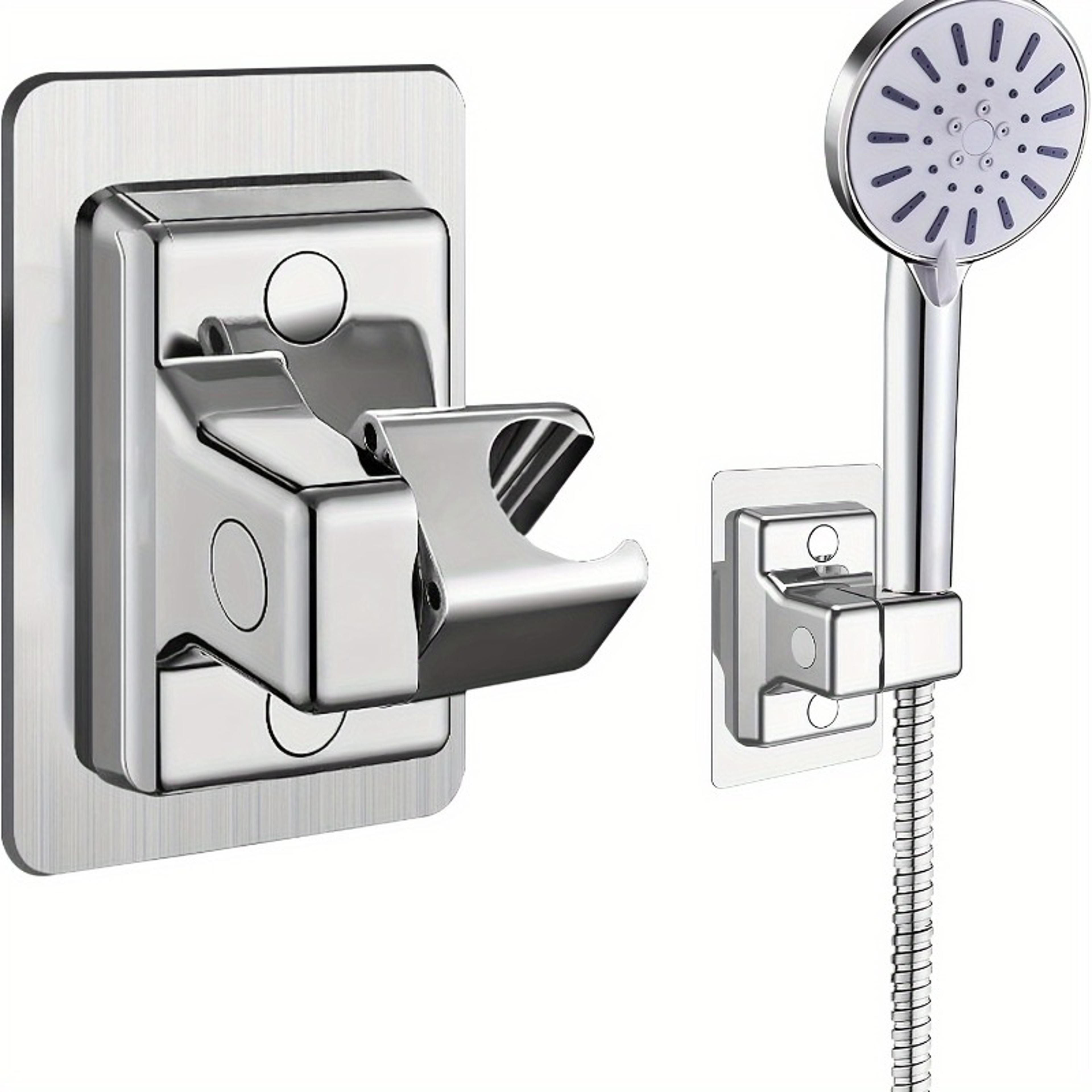universal shower head holder adhesive wall mount bracket for bathroom