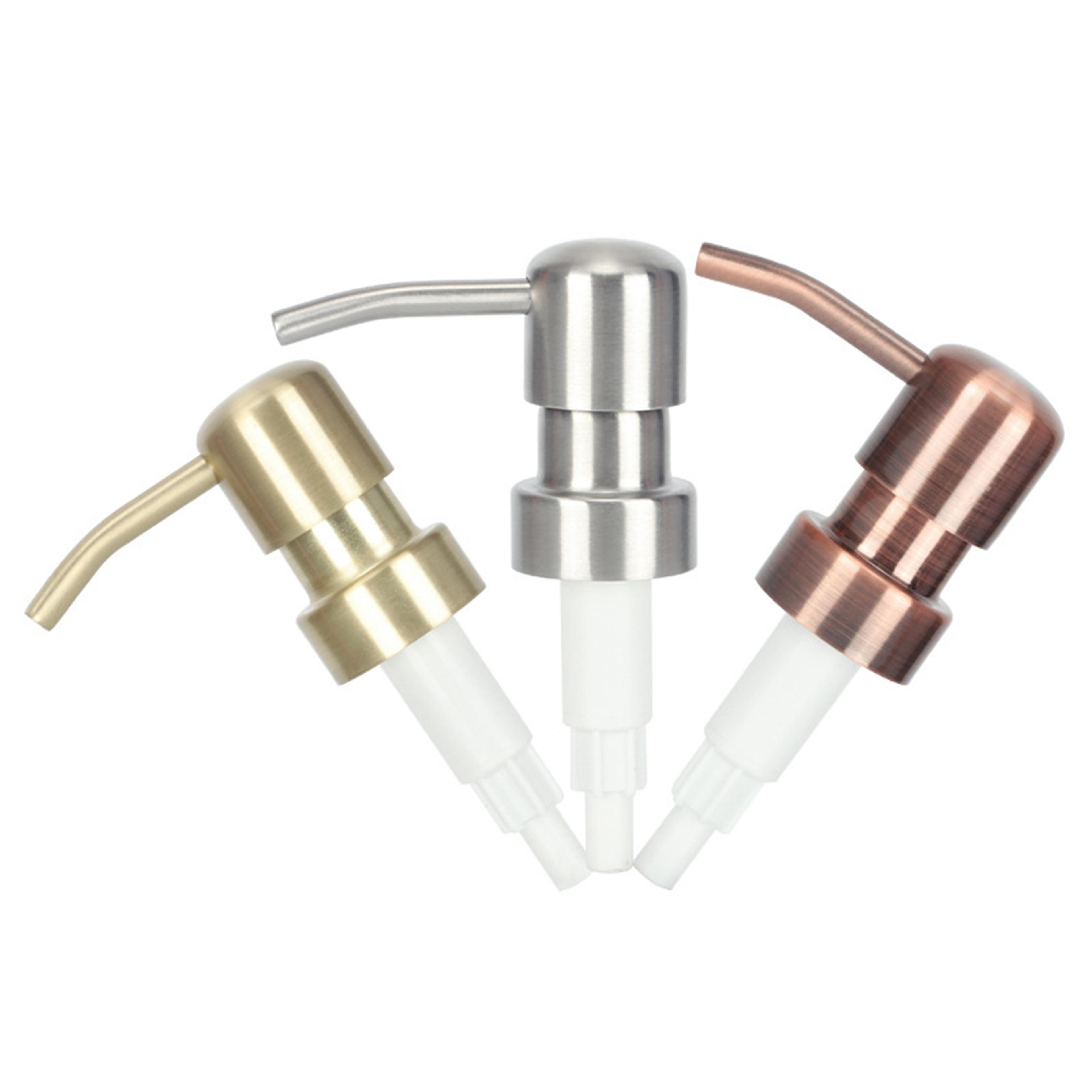 stainless steel liquid soap pump dispenser head for bathroom and kitchen