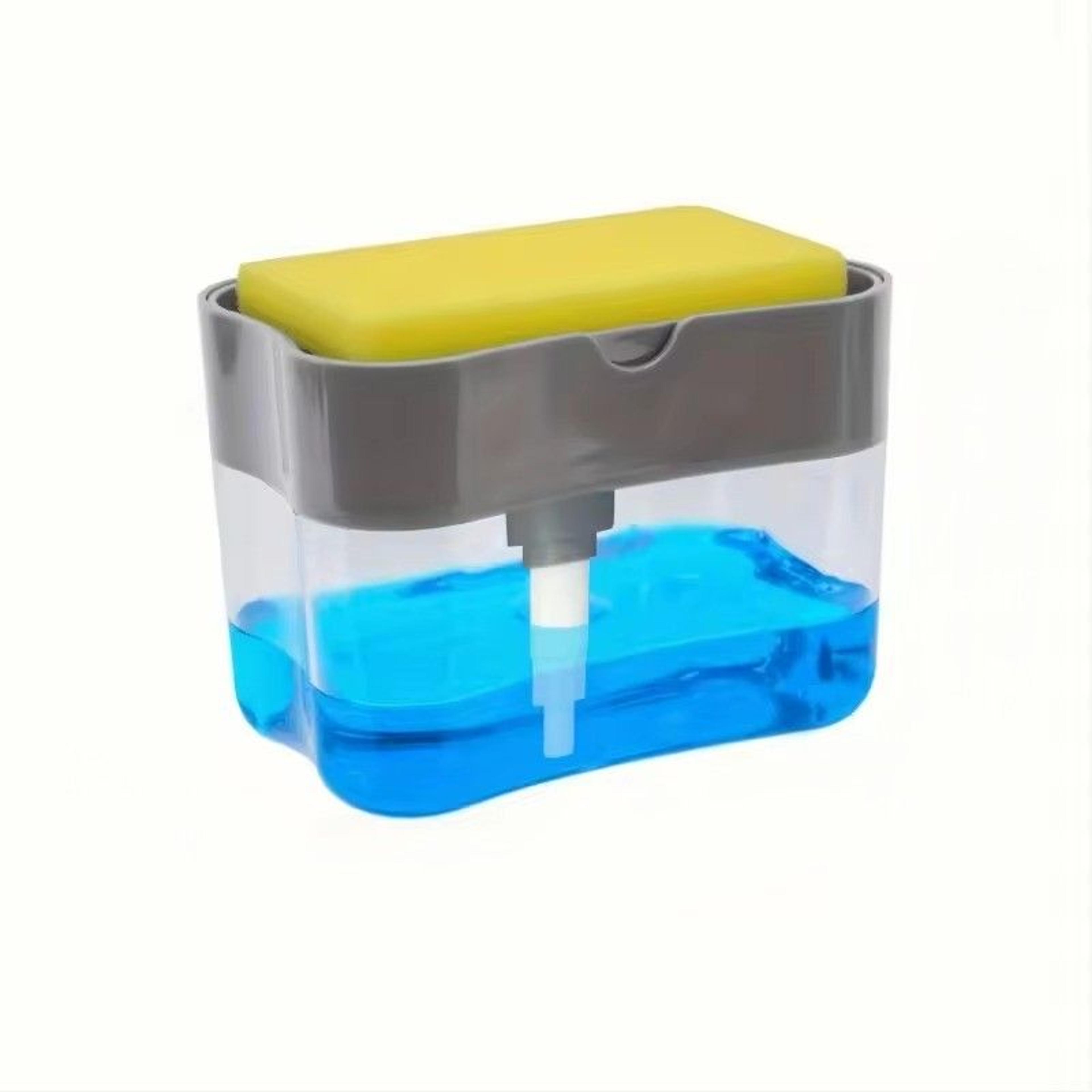 modern space theme dish soap dispenser with sponge holder stylish kitchen sink organizer
