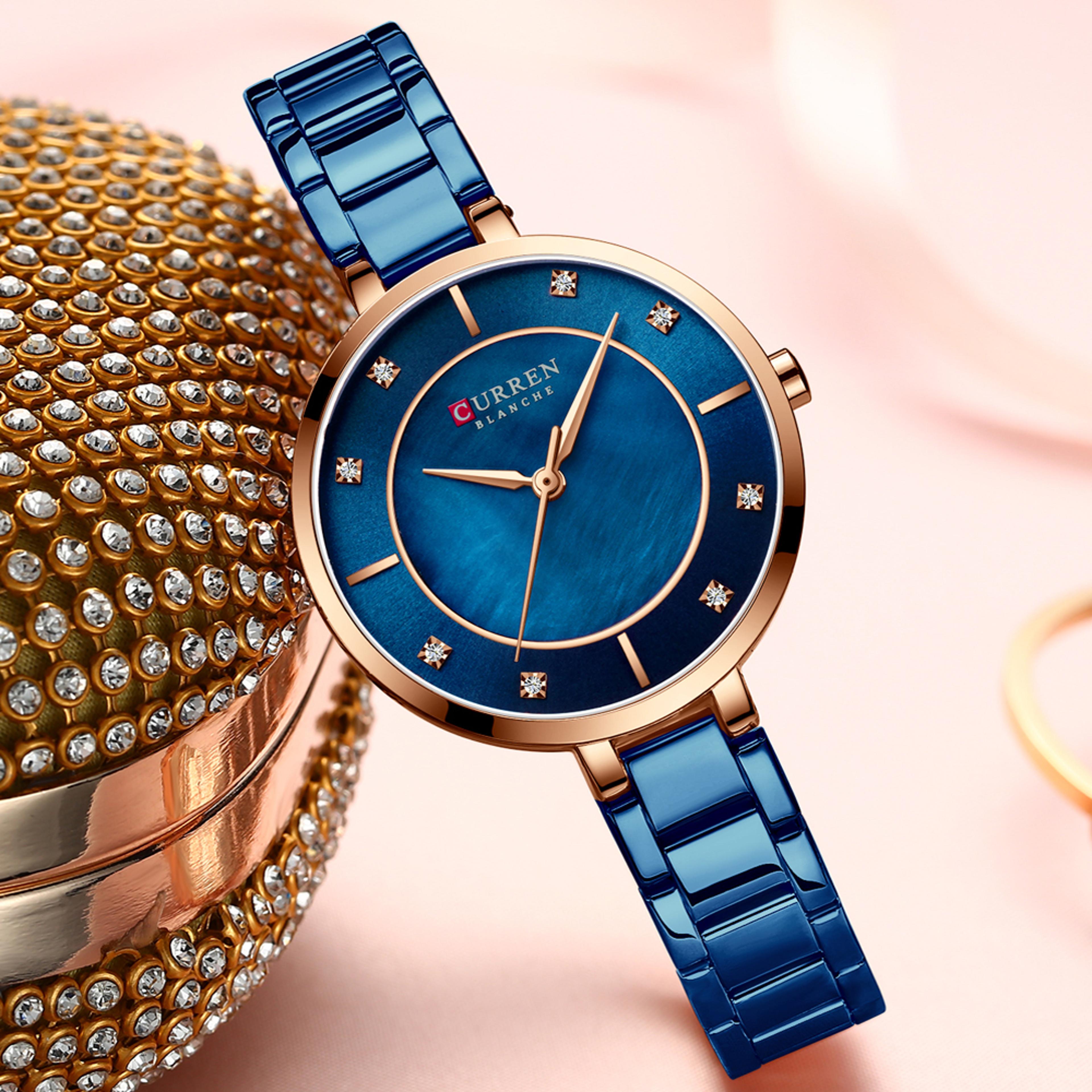 luxury diamond quartz ladies watch elegant bracelet wristwatch for women