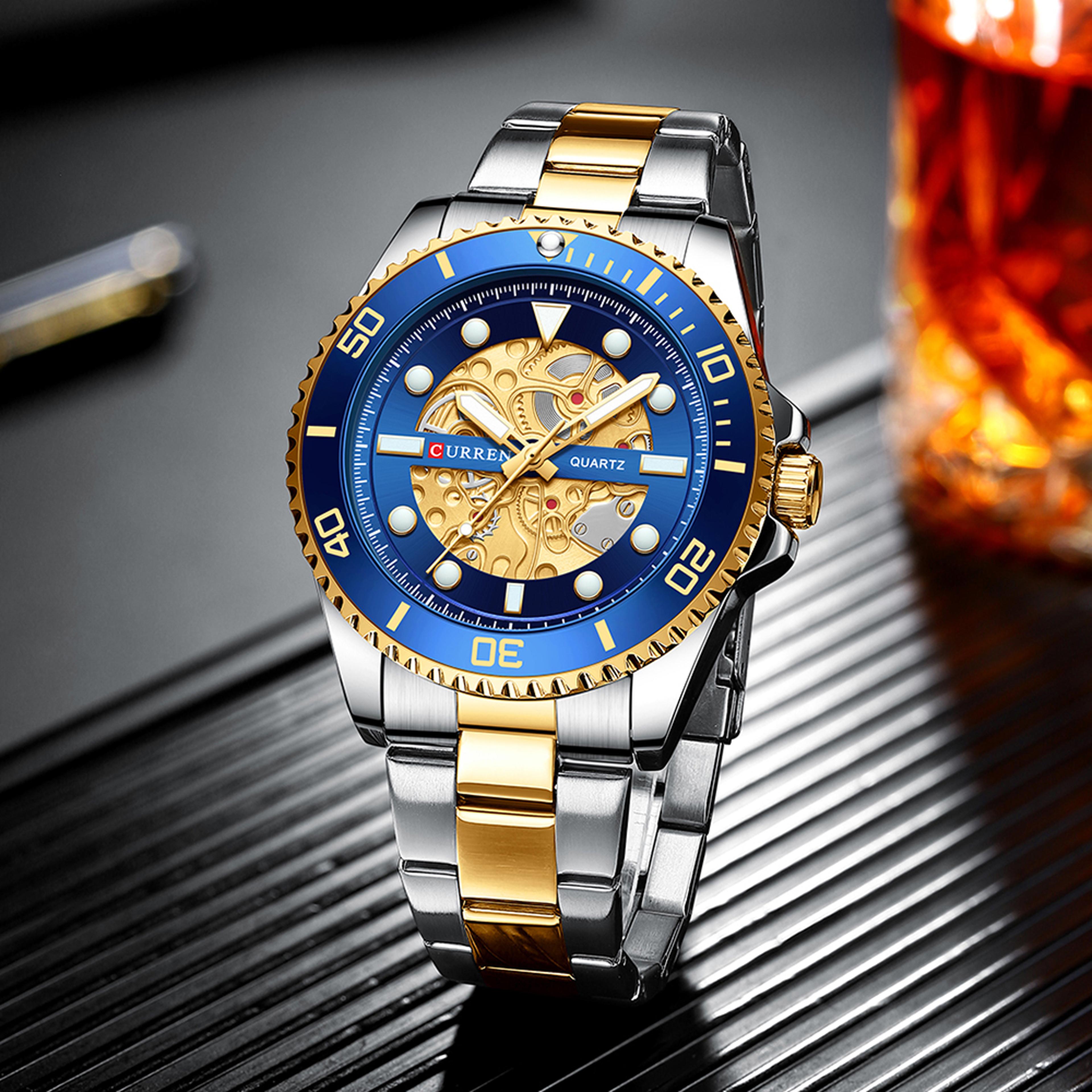 luxury stainless steel mens quartz watch sports business casual wristwatch