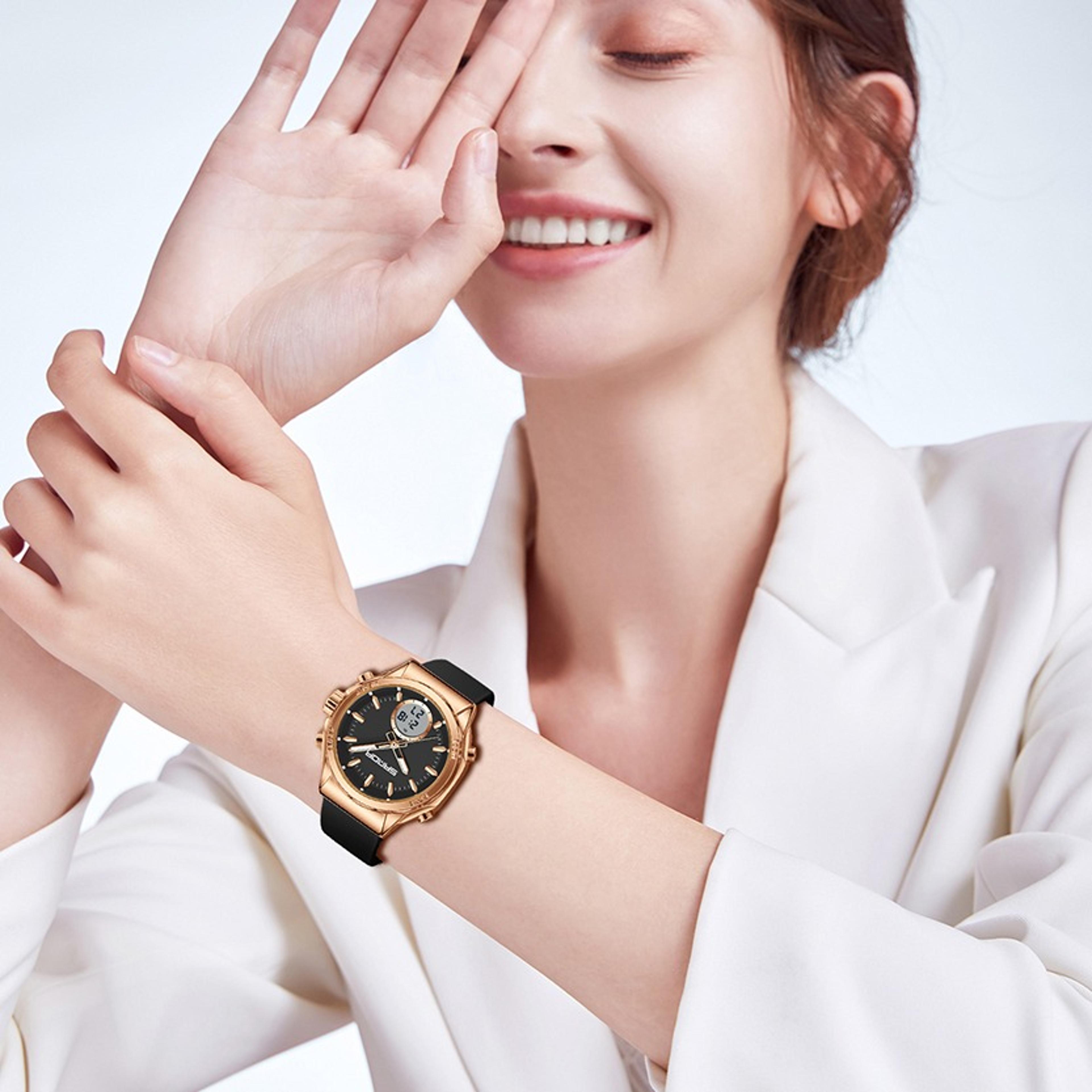 women silicone quartz digital sport watch stylish casual wristwatch gift