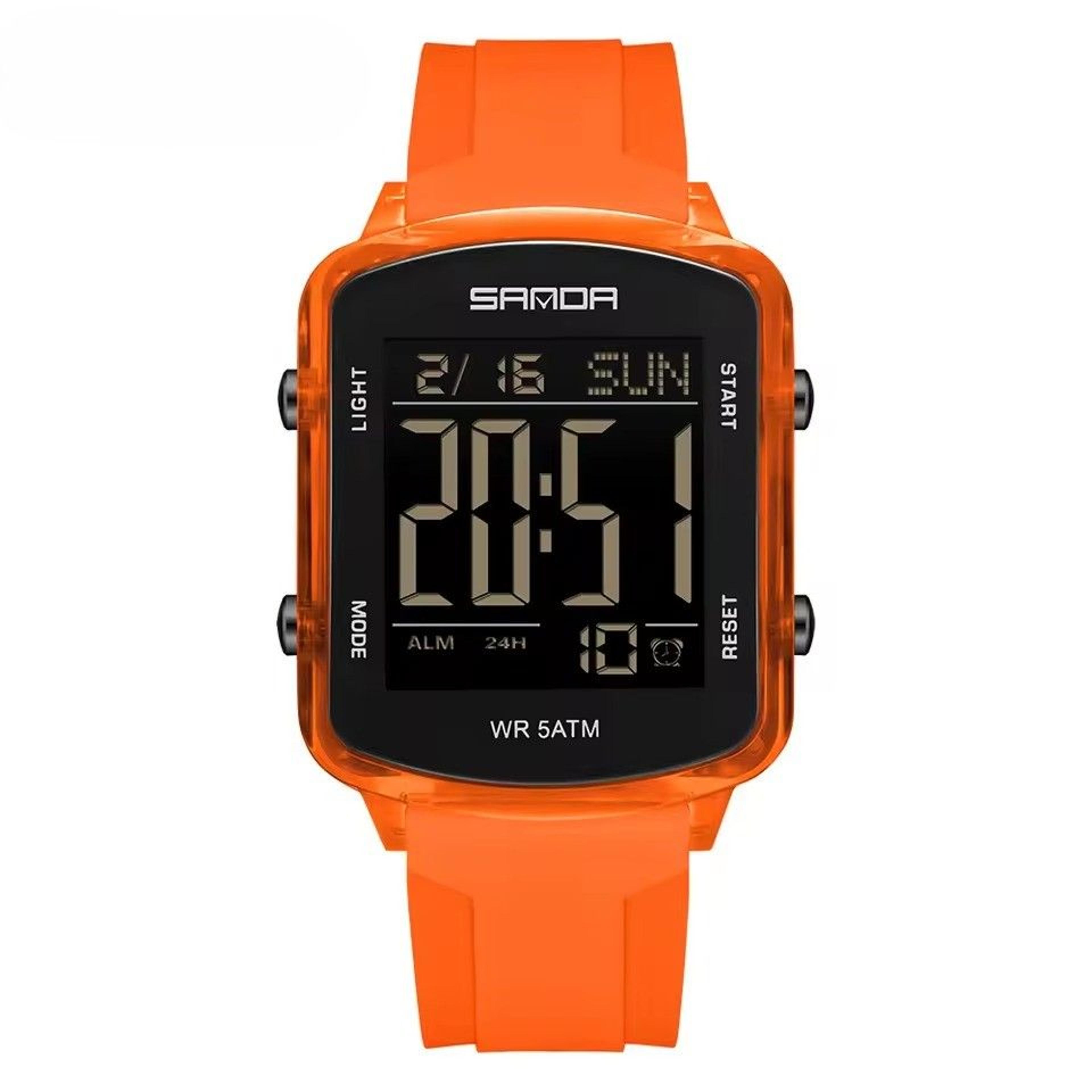 transparent electronic watch for men and women with 5atm waterproof design and night light