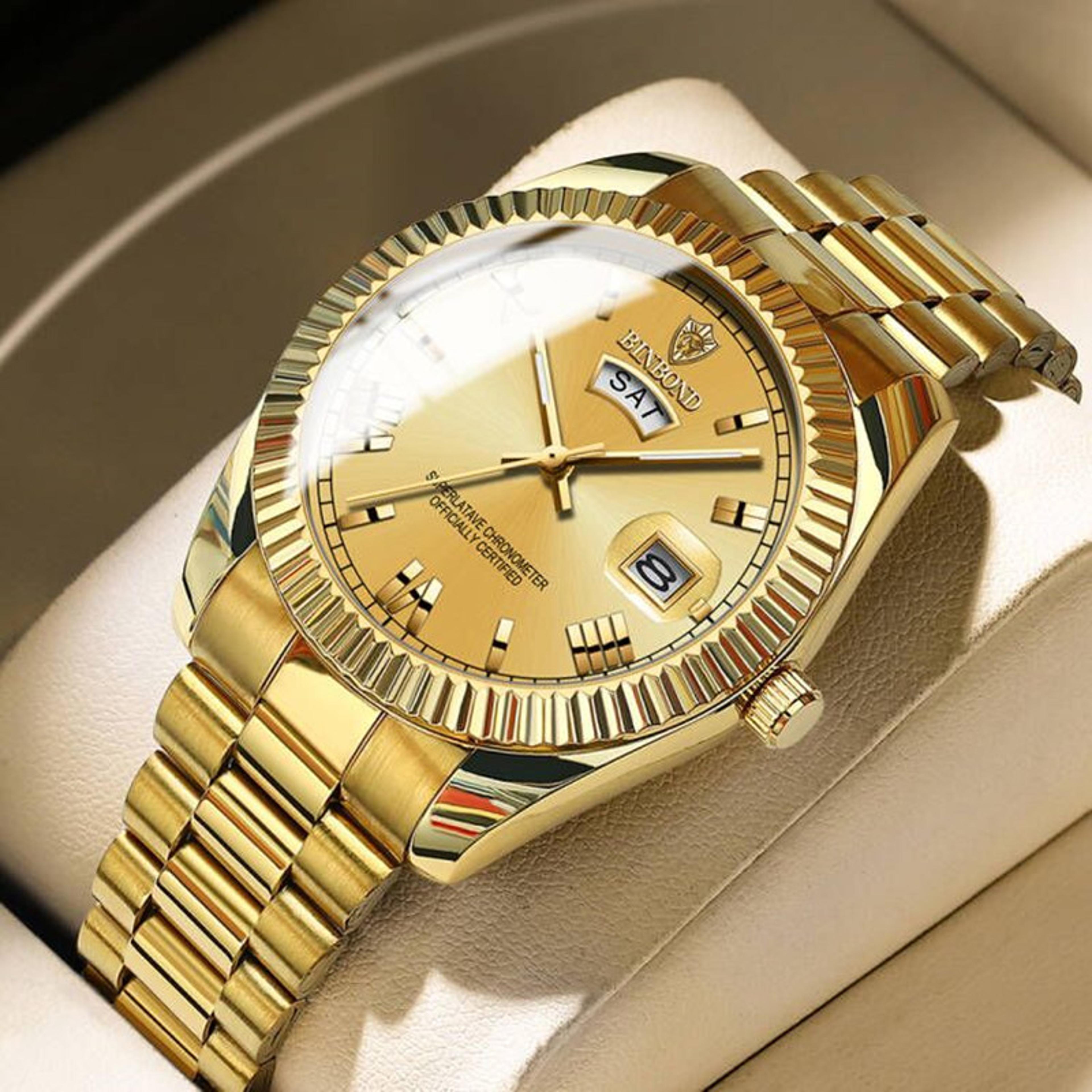 luxury mens quartz watch waterproof casual night light calendar wristwatch