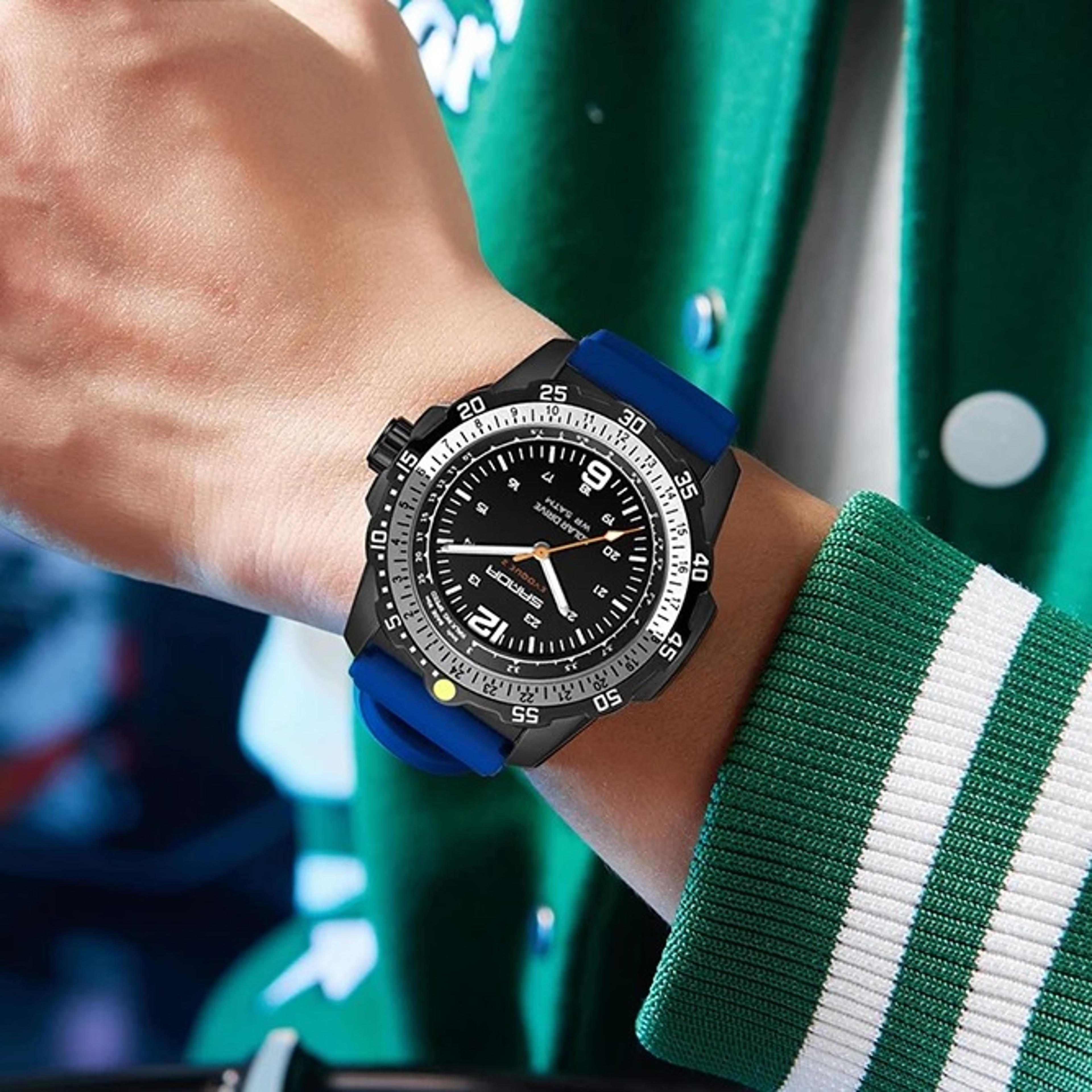 luxury men solar powered watch with luminous dial waterproof sport quartz wristwatch