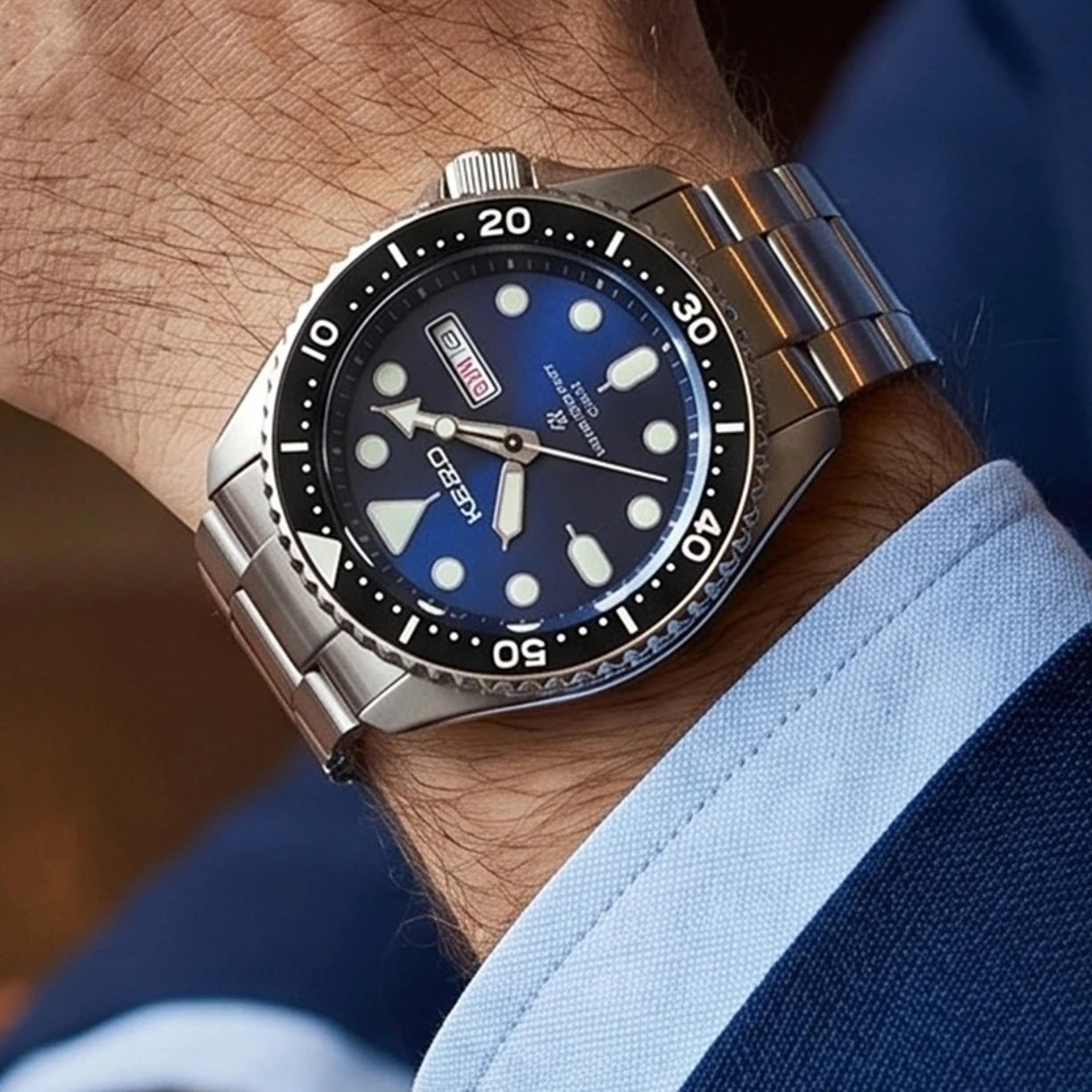 men dive watch waterproof sapphire crystal luminous quartz watch