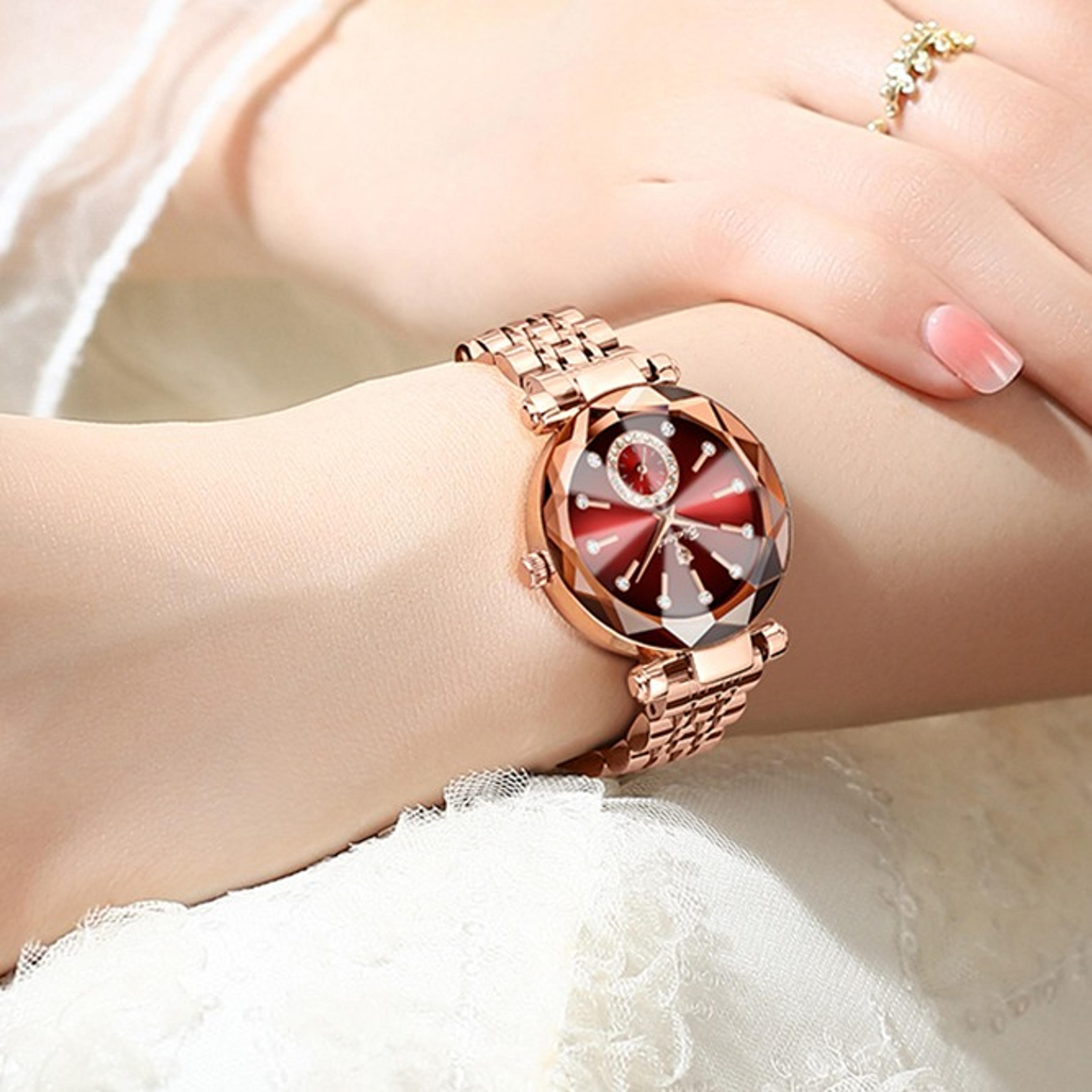 heart of the ocean inspired women quartz watch elegant diamond waterproof casual wristwatch