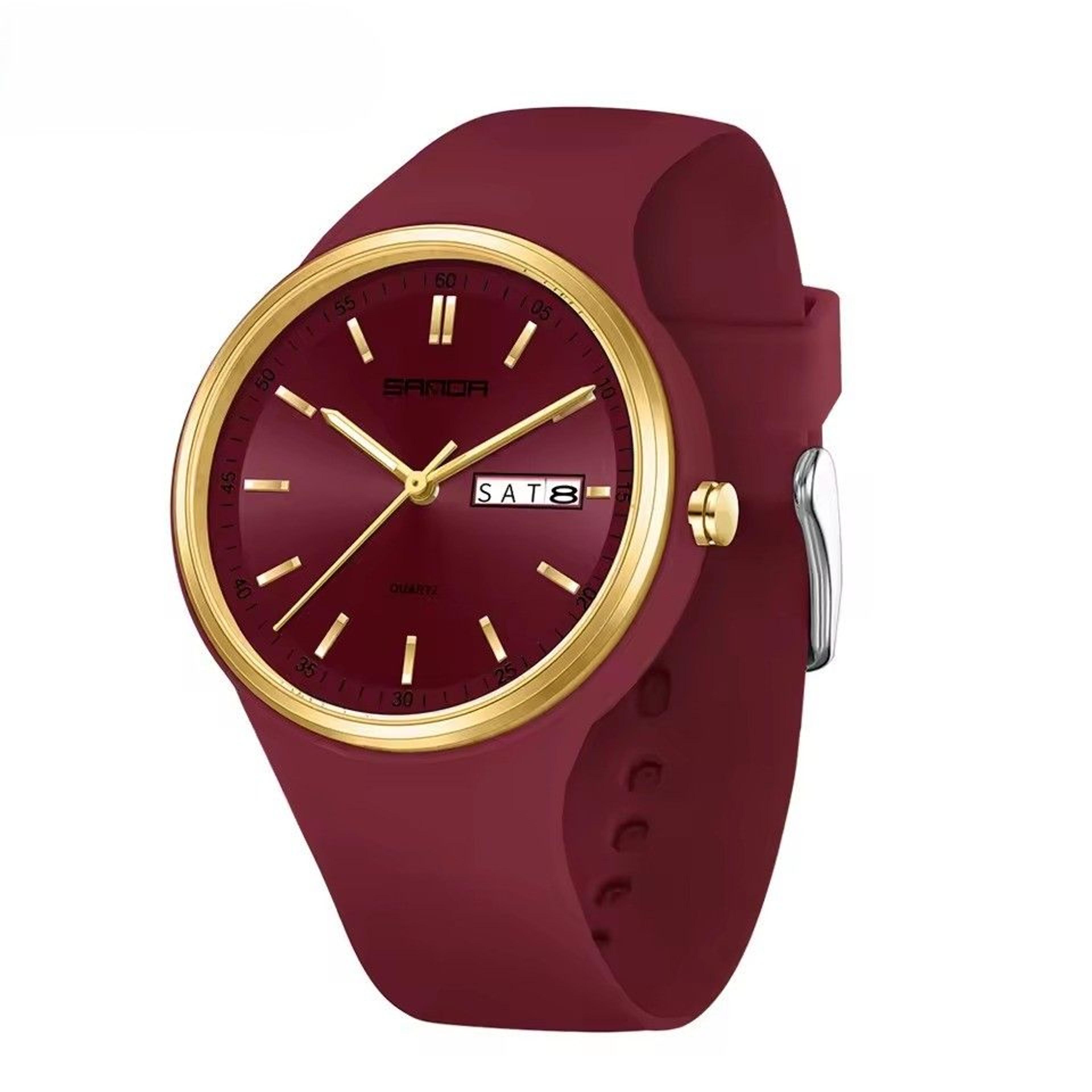 elegant dual calendar womens quartz watch for students and everyday style