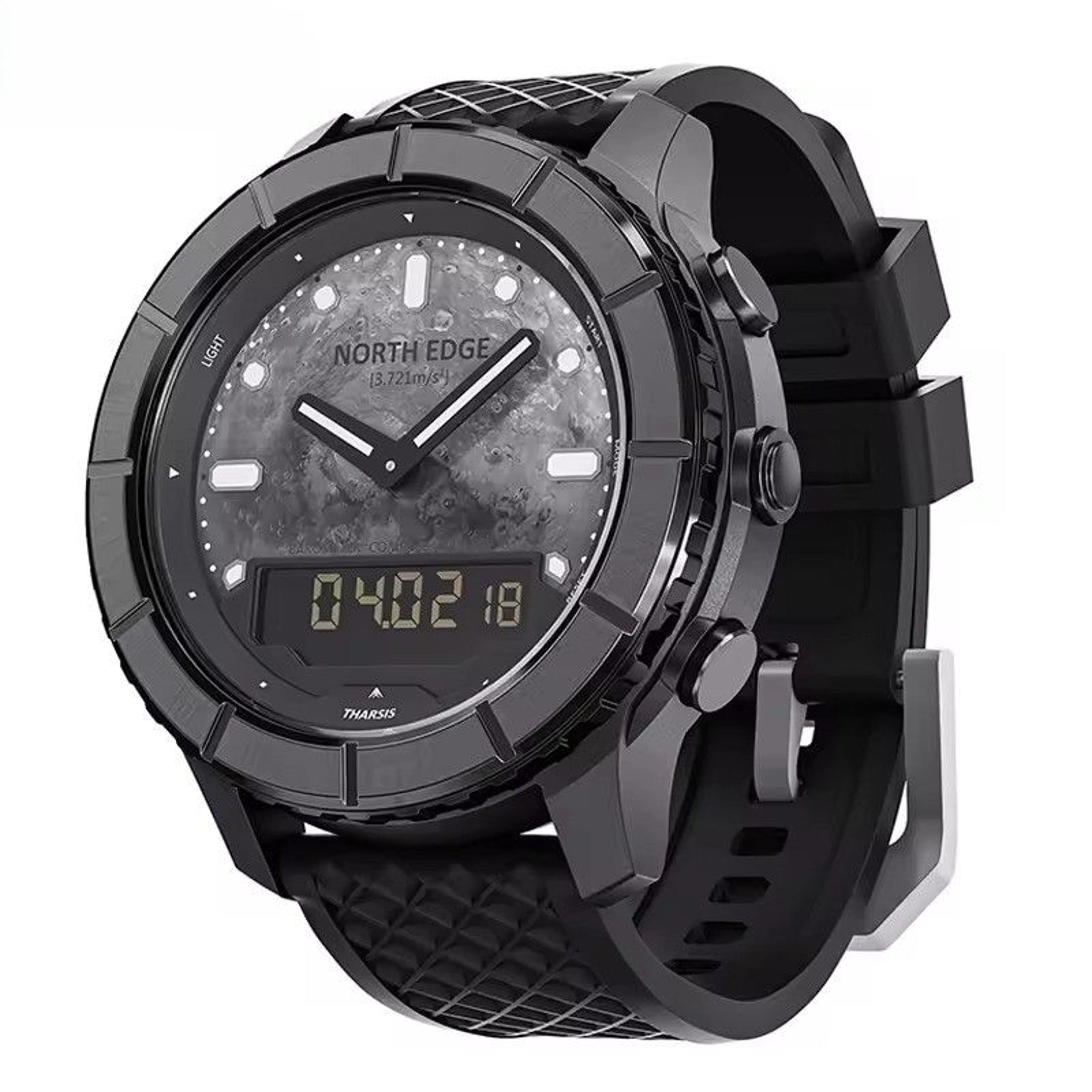 mens carbon fiber outdoor watch with compass altimeter and barometer