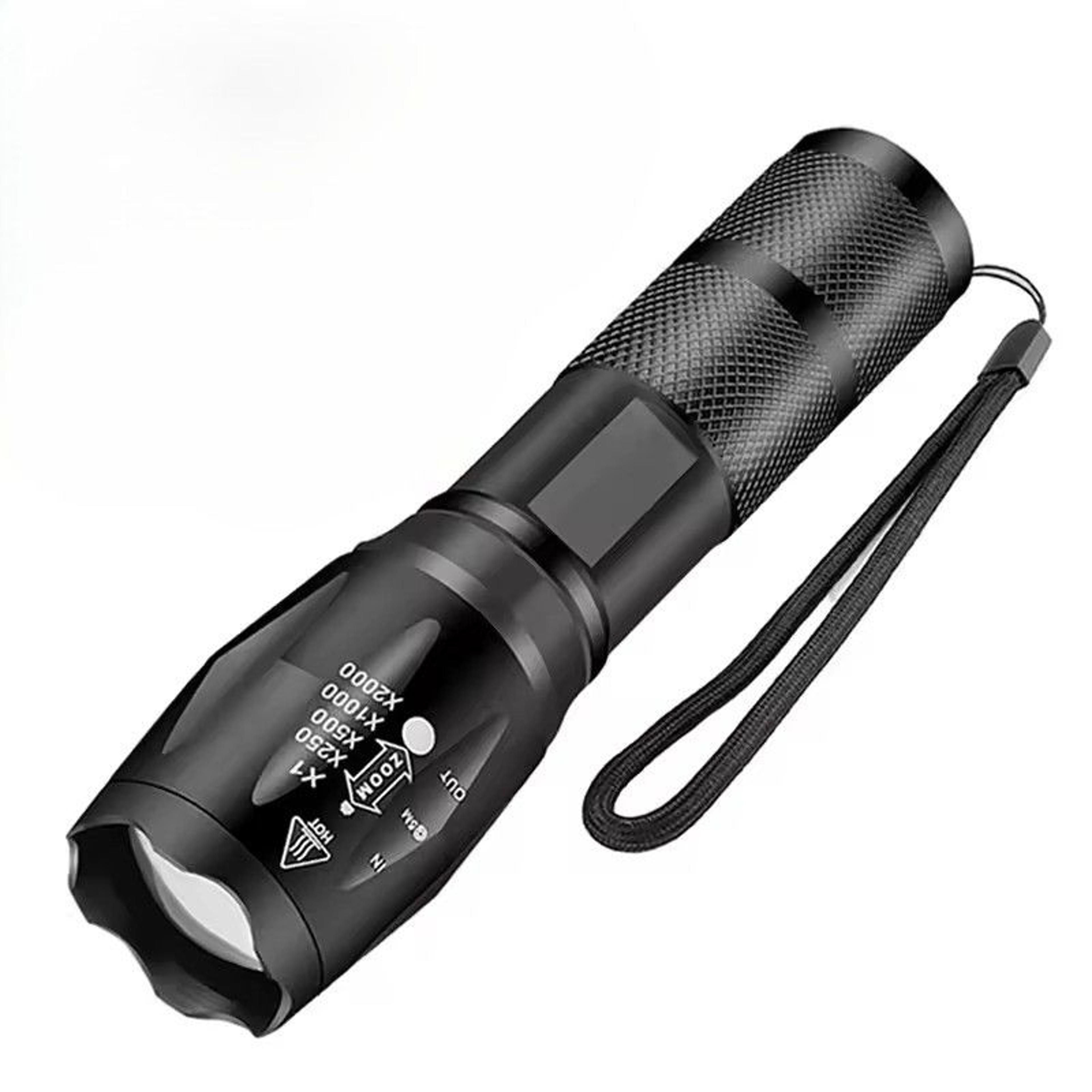 high power led flashlight rechargeable camping torch with zoom and waterproof design
