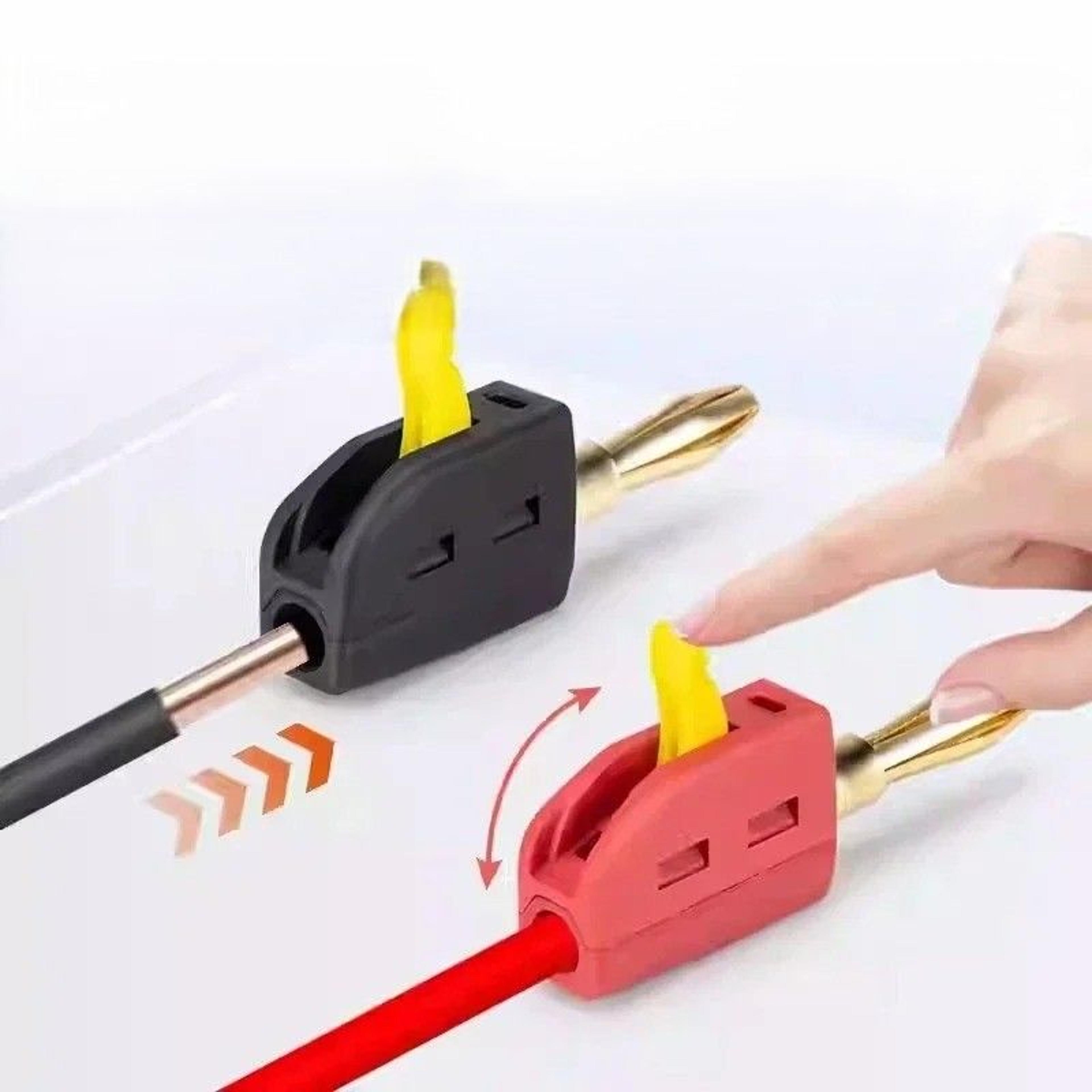 banana plug connectors gold plated quick connect test plugs
