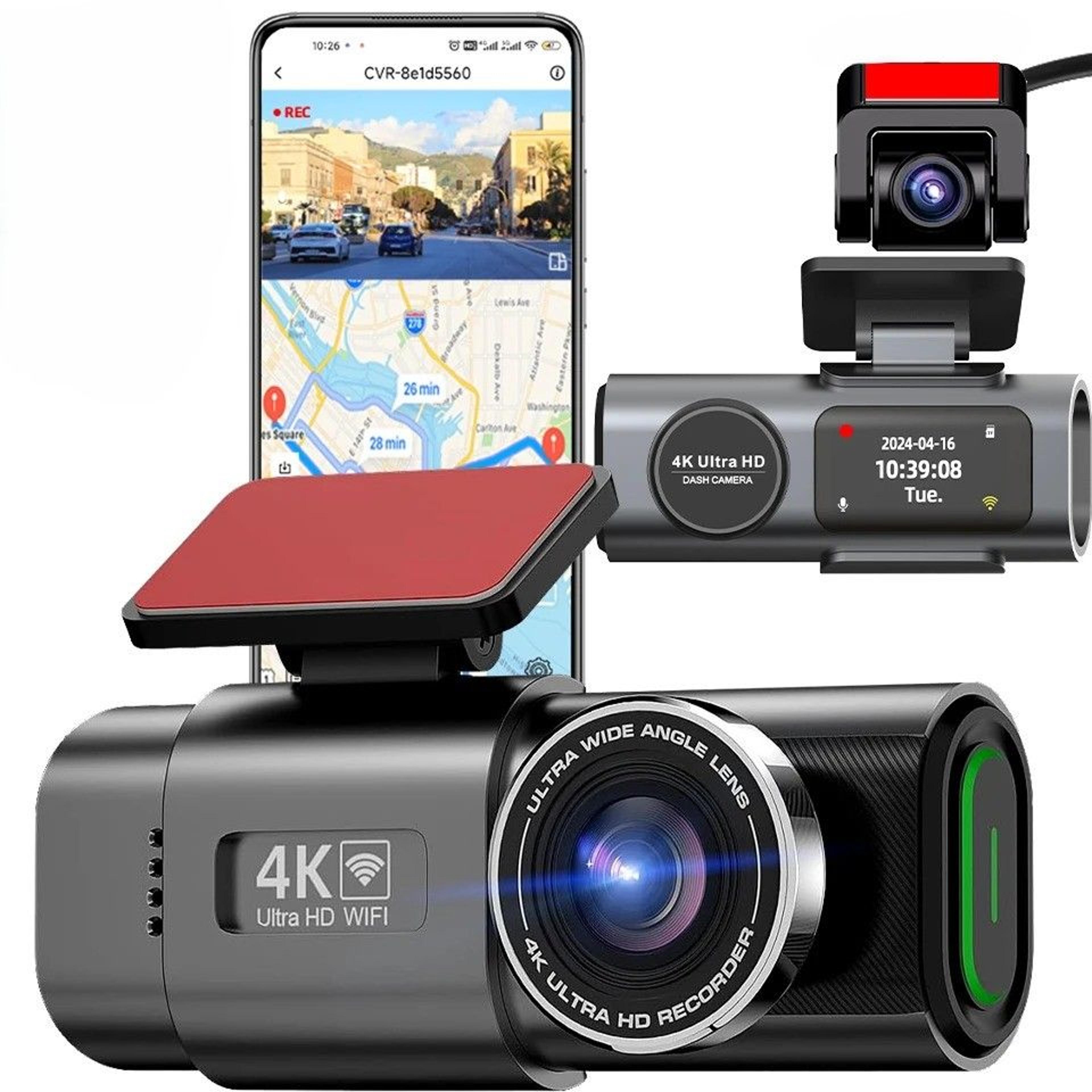dash cam with wifi gps night vision and parking monitor