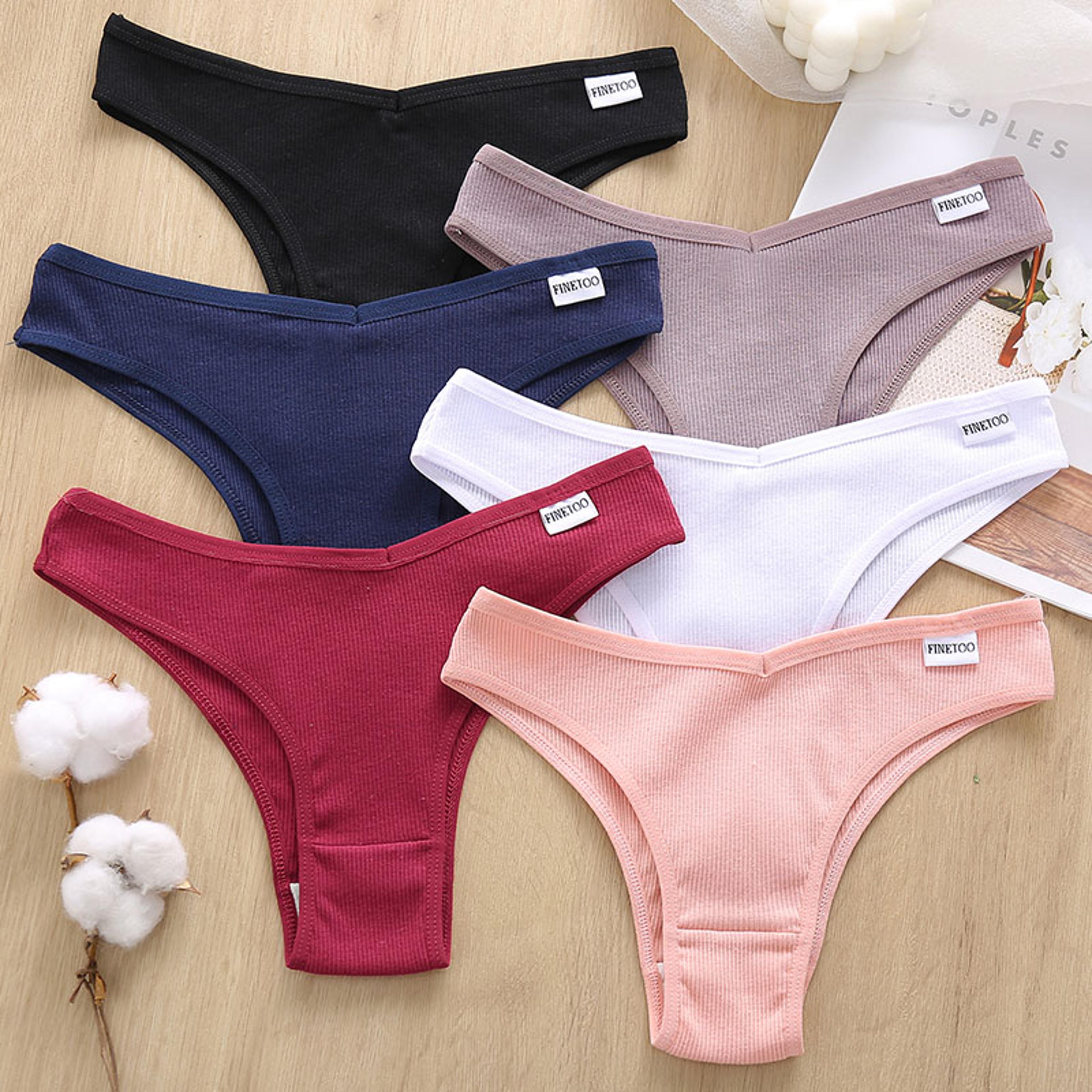 women's cotton brazilian panties v waist low rise bikini underwear