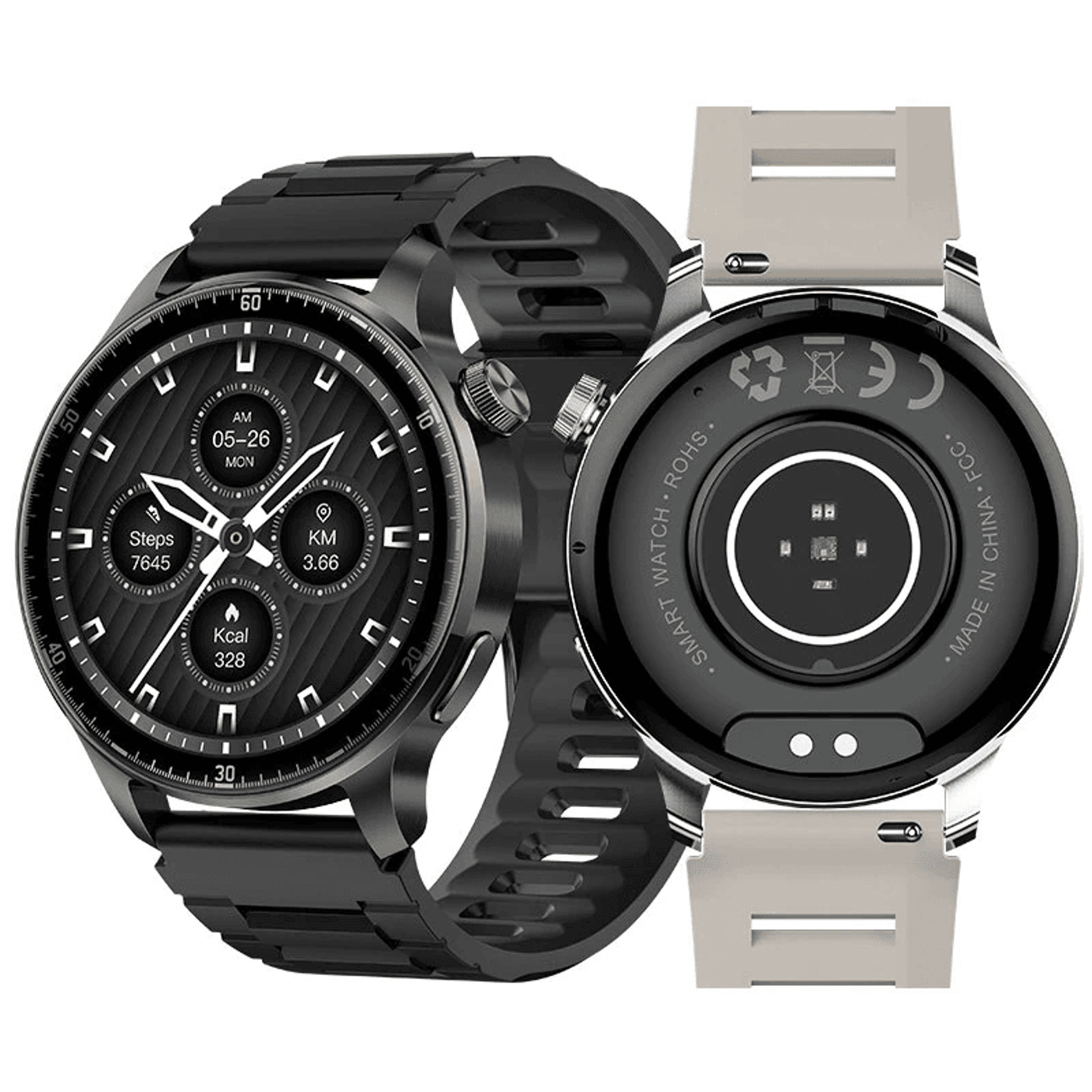 gps smart watch with bluetooth calling fitness tracking and compass