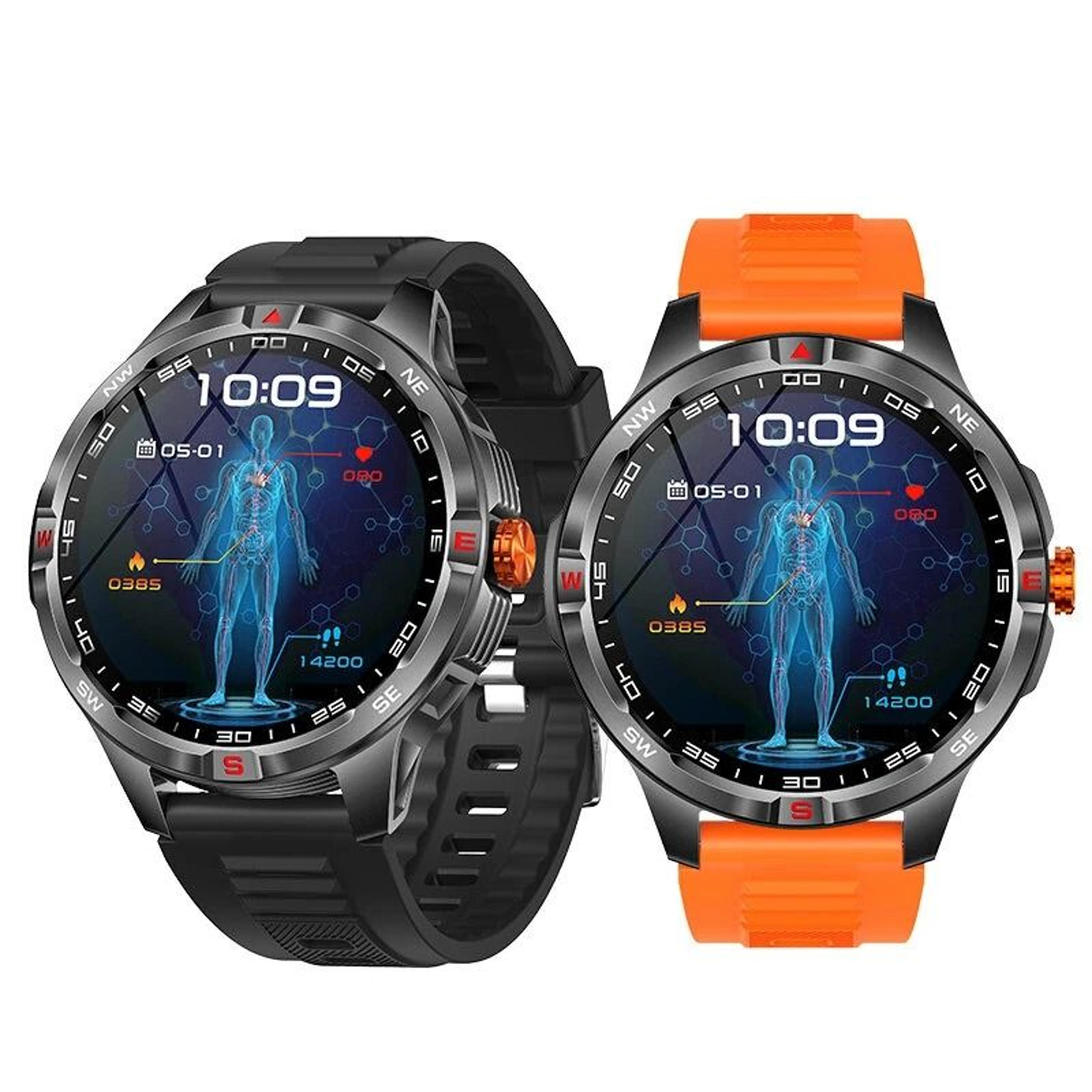 long battery smart watch with bluetooth calling fitness tracker and waterproof design