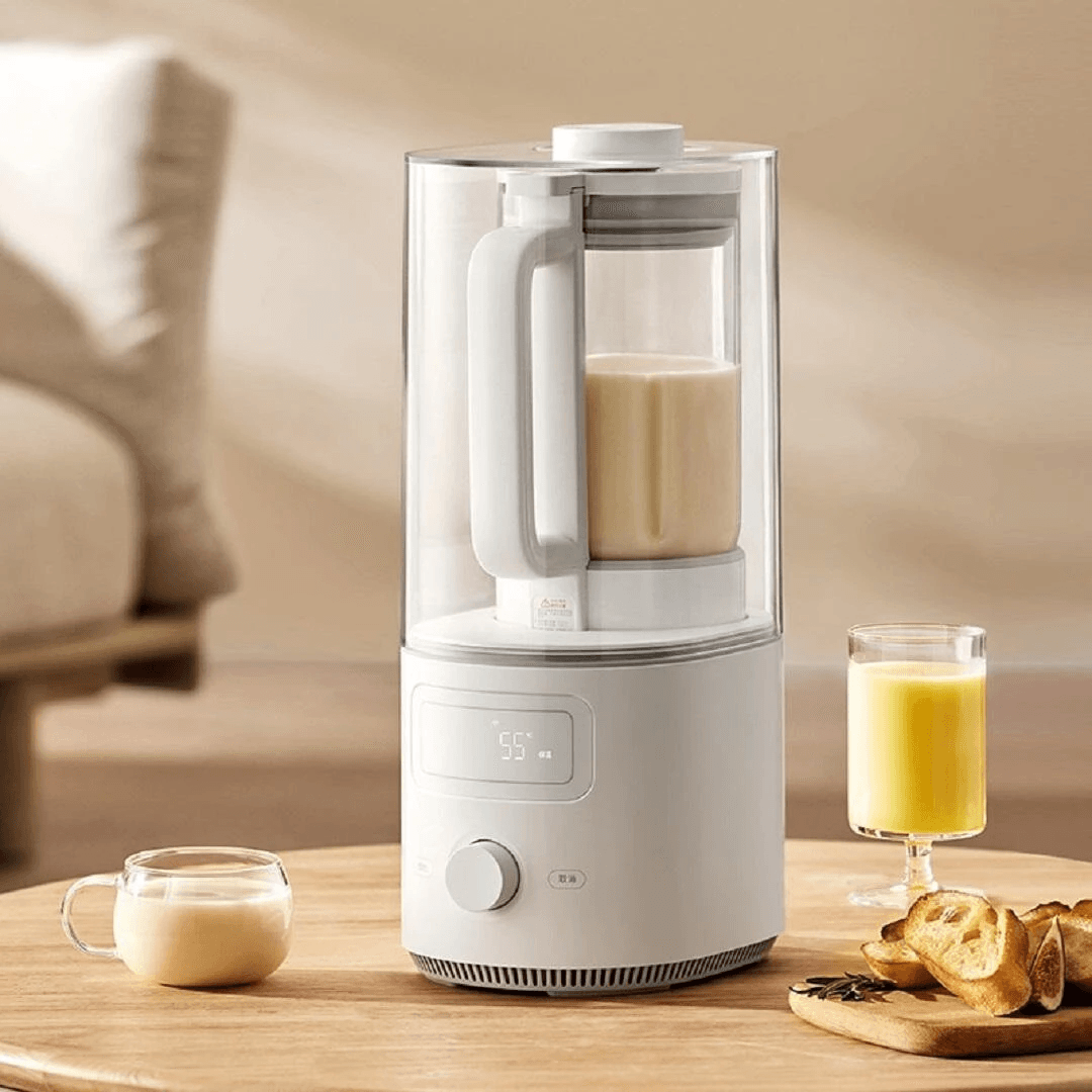 smart quiet blender with heating soy milk maker and food processor