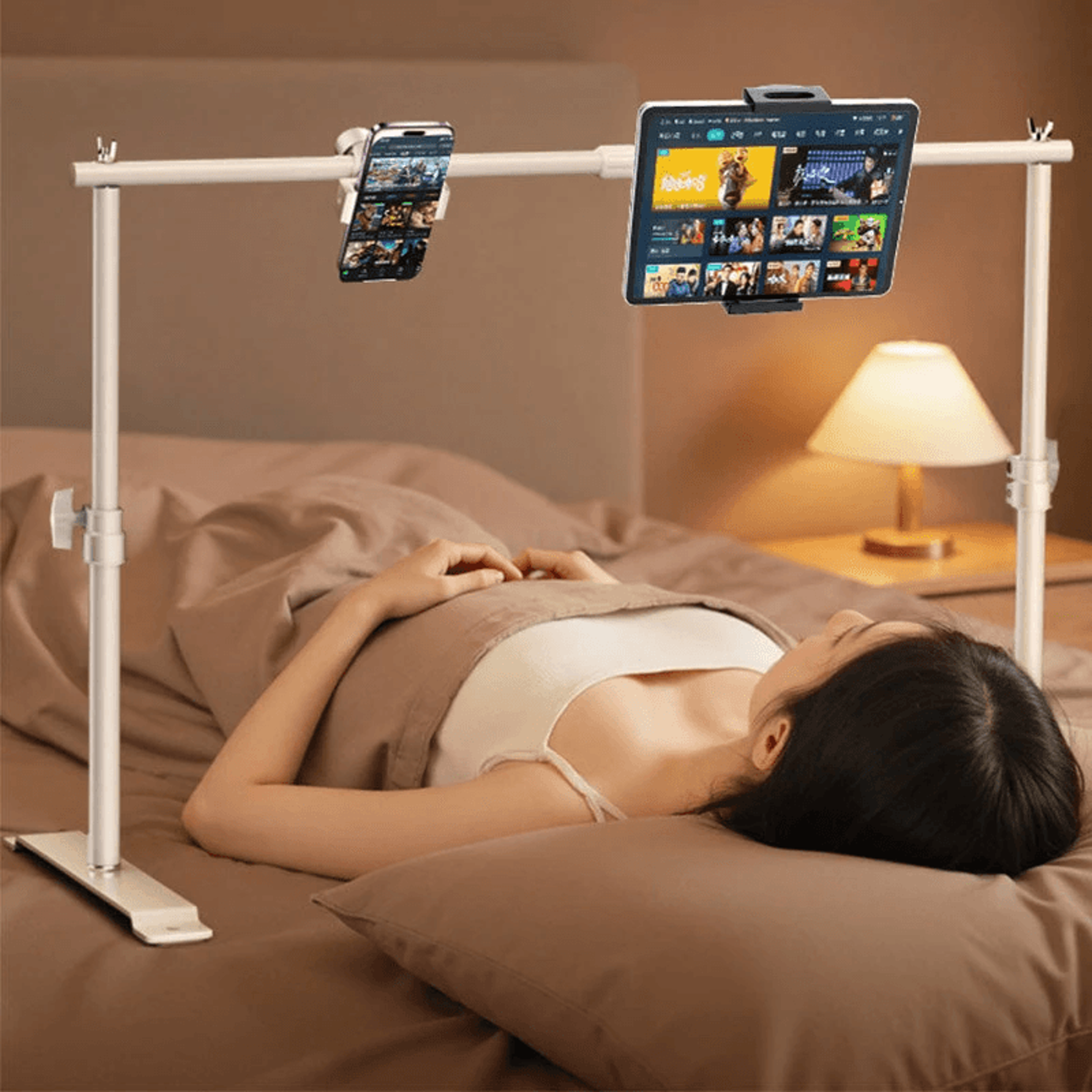 adjustable tablet bed mount degree hands free phone and tablet holder
