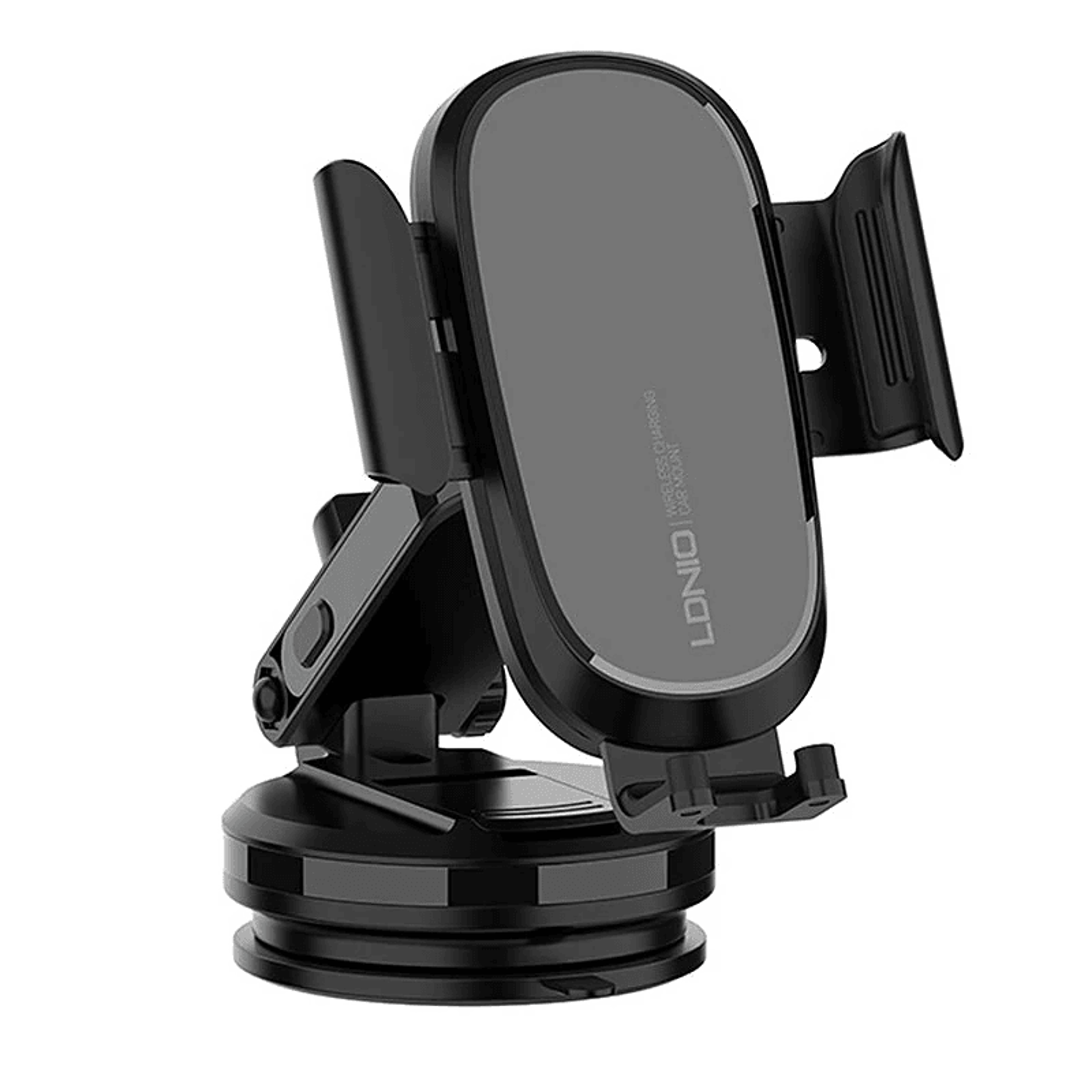 wireless car charger phone holder with auto clamp and degree adjustable mount