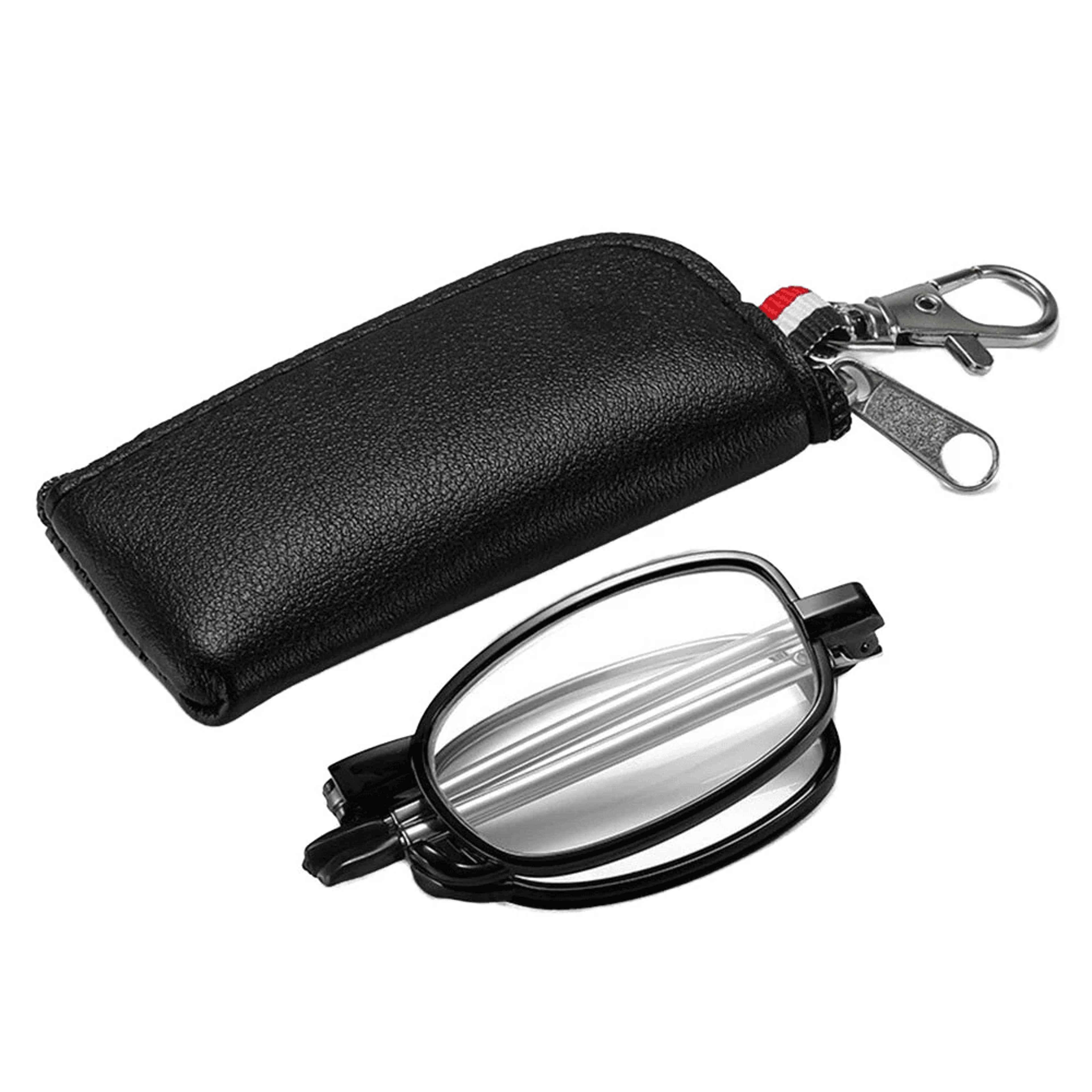 portable folding reading glasses with anti blue light lenses and storage case