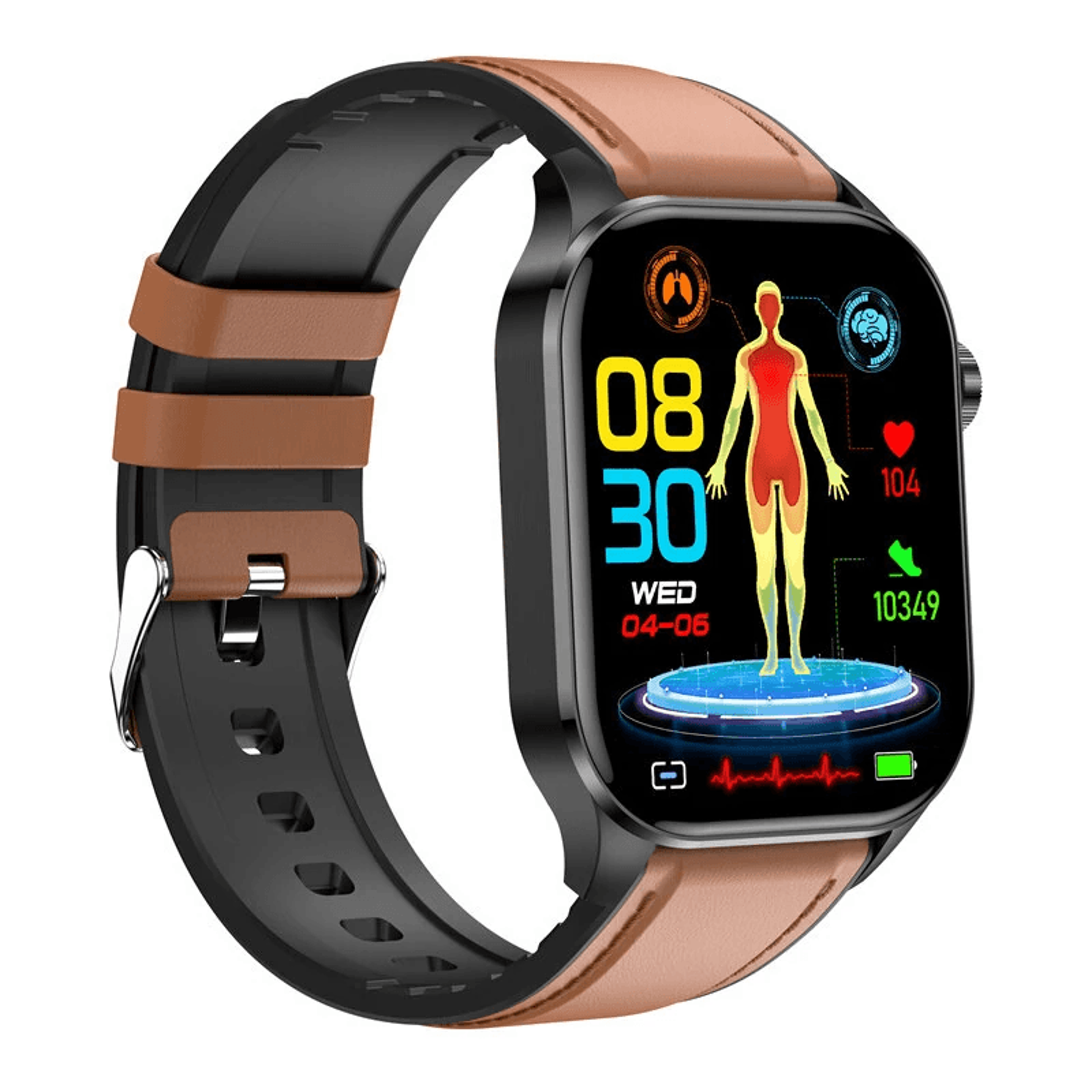 health smart watch with ecg monitor bluetooth calling and fitness tracking