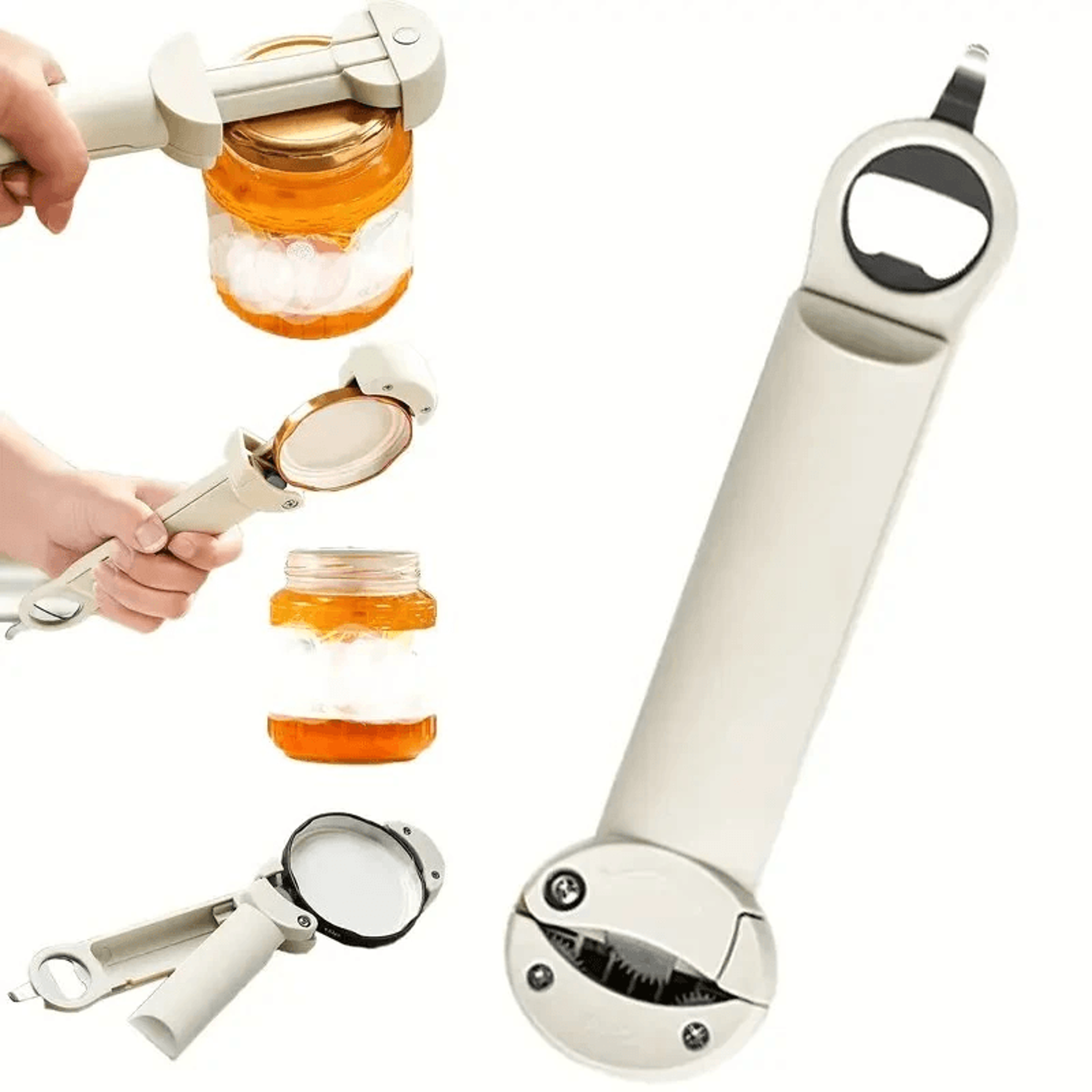 adjustable stainless steel jar opener easy grip bottle opener for weak hand