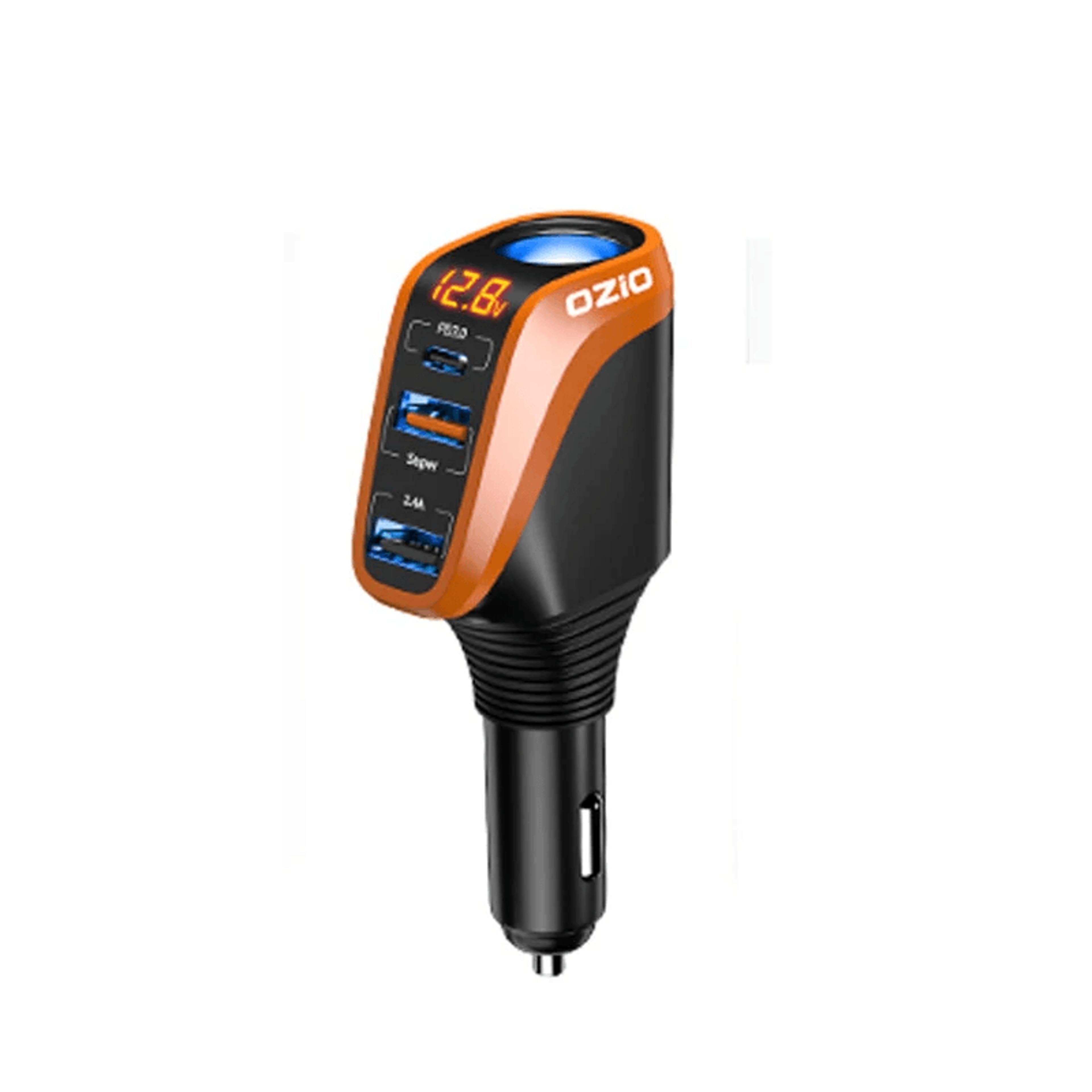 fast car charger with usb c pd qc and lcd displays