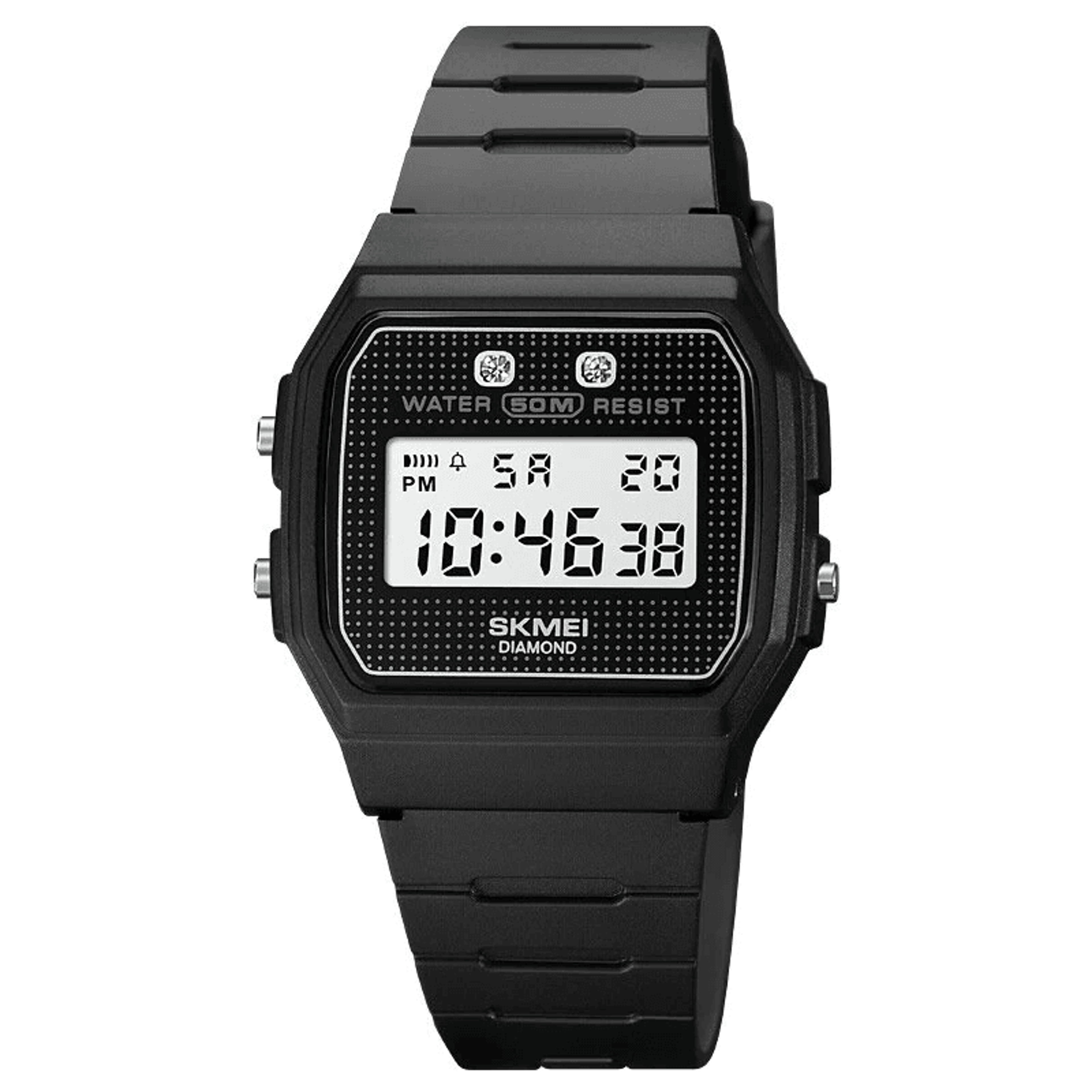 mens waterproof digital sports watch with chronograph alarm and luminous display