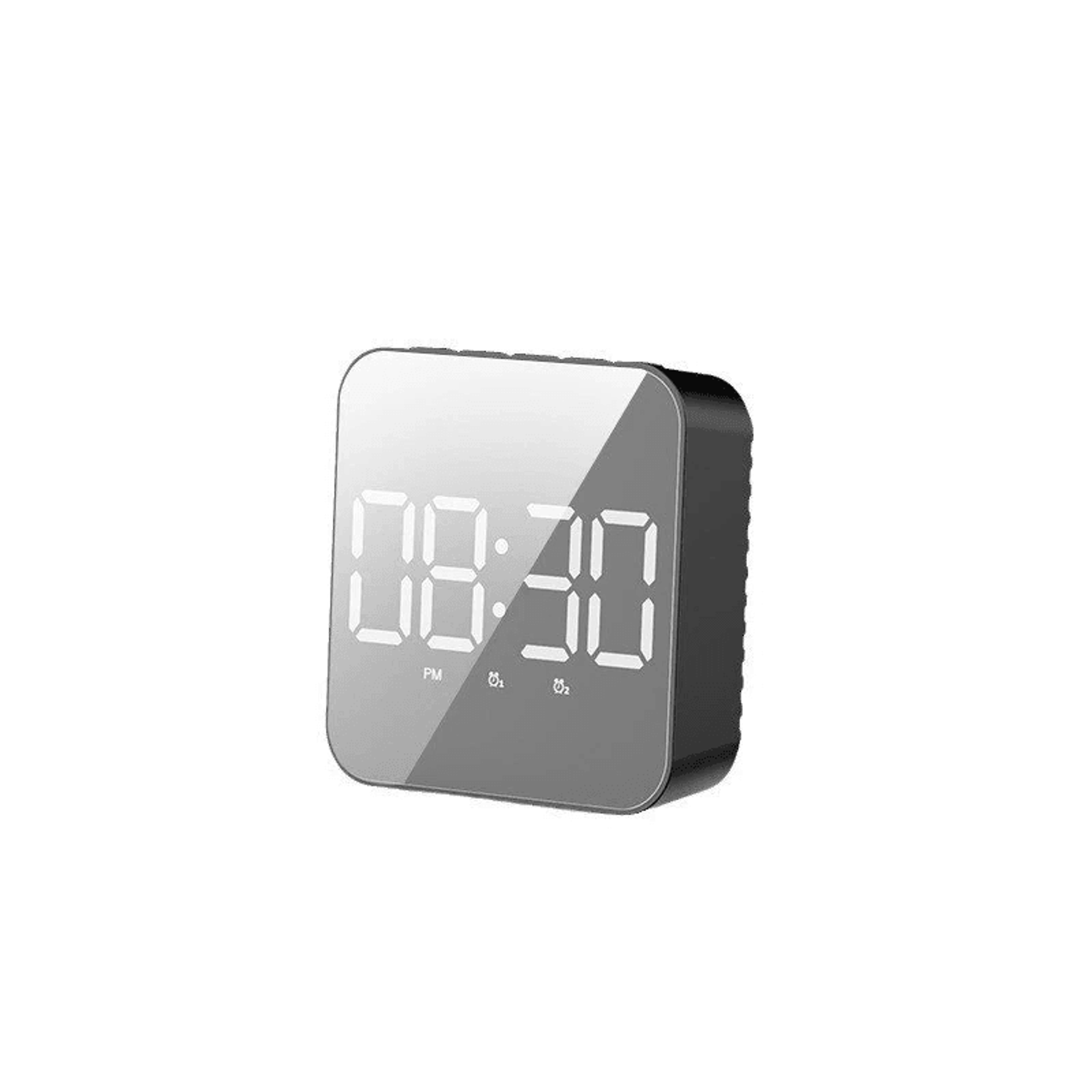 voice controlled led digital alarm clock with large display and temperature displays