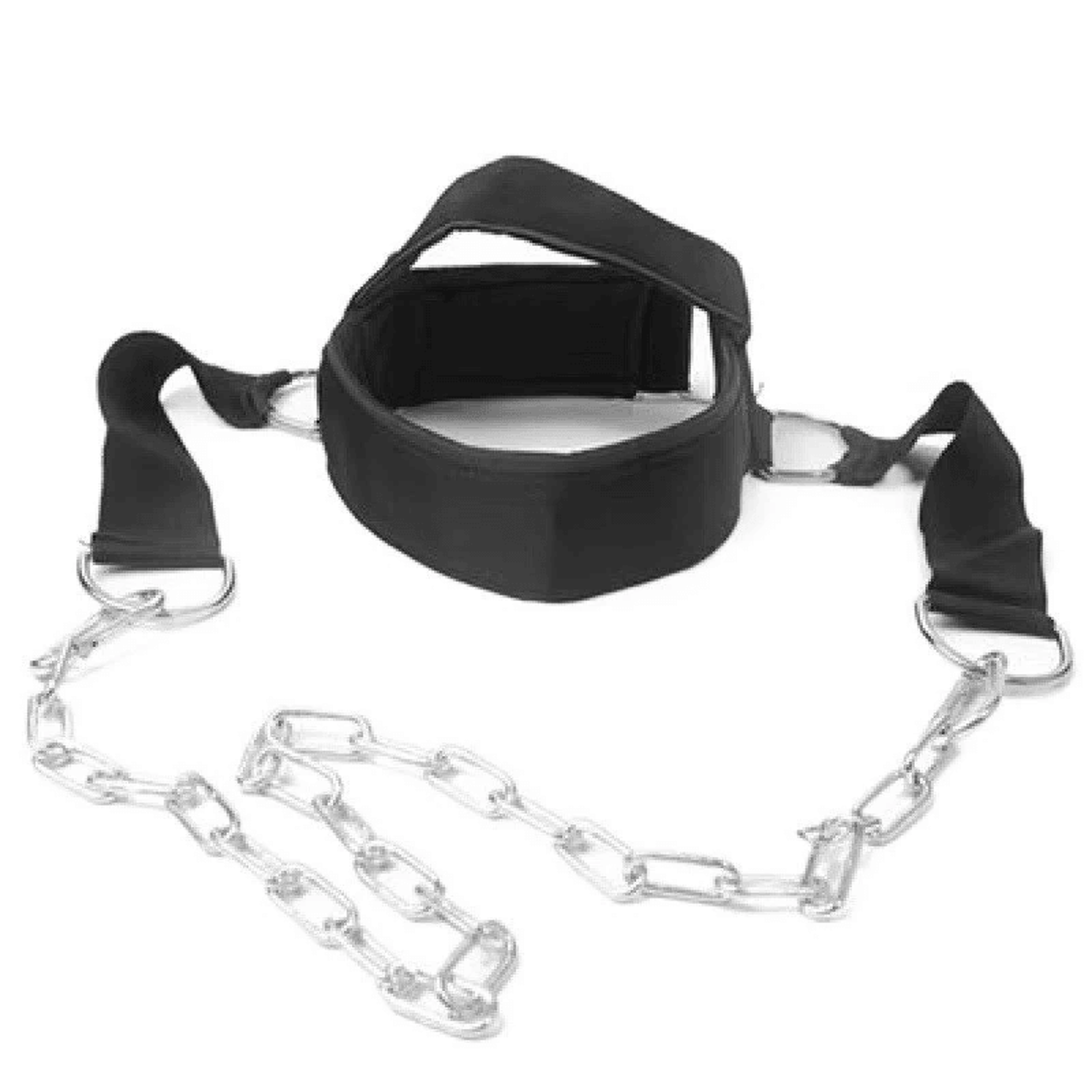 adjustable neck training harness with chain for strength and resistance workout