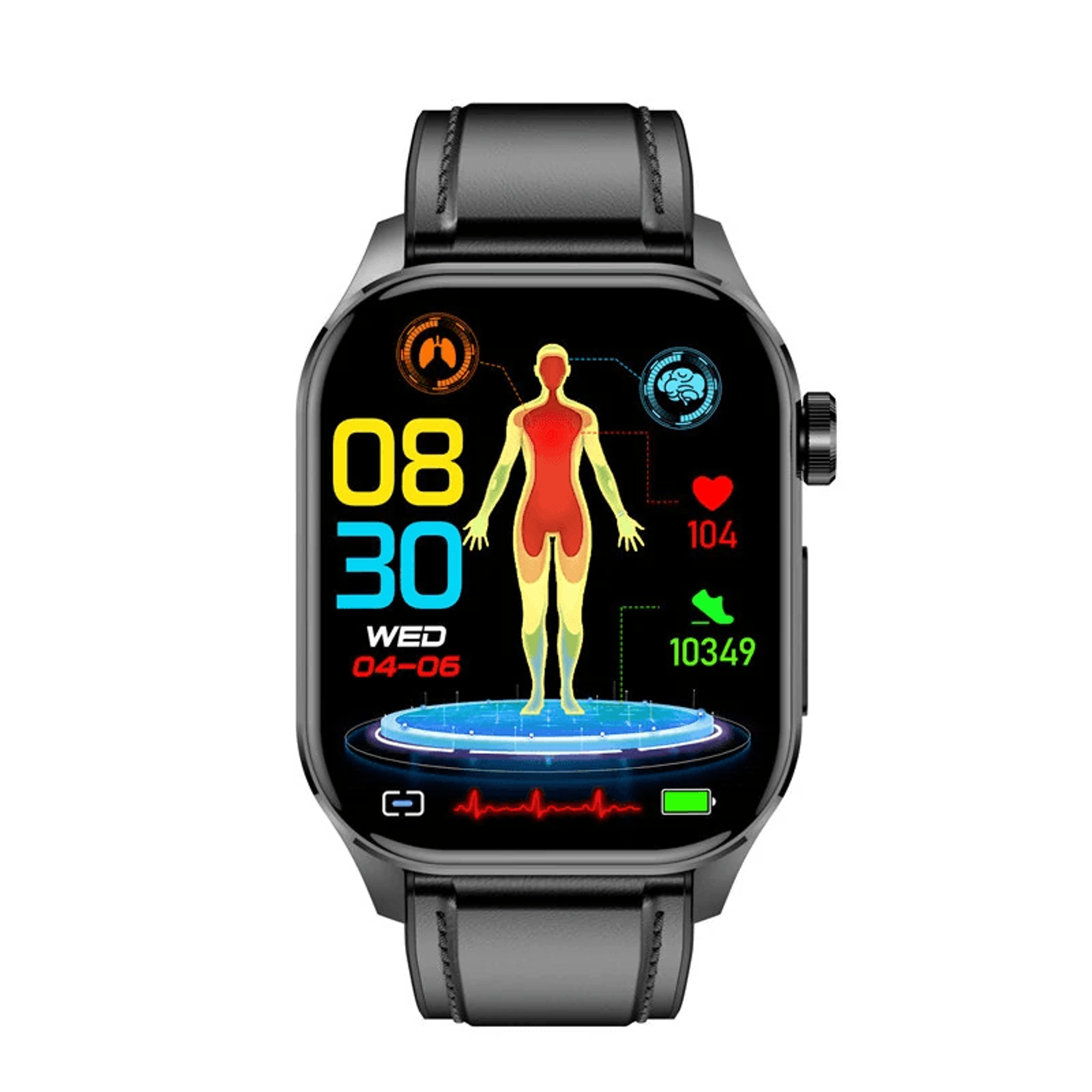 amoled ecg smart watch with bluetooth calling health tracking and multi sport mode