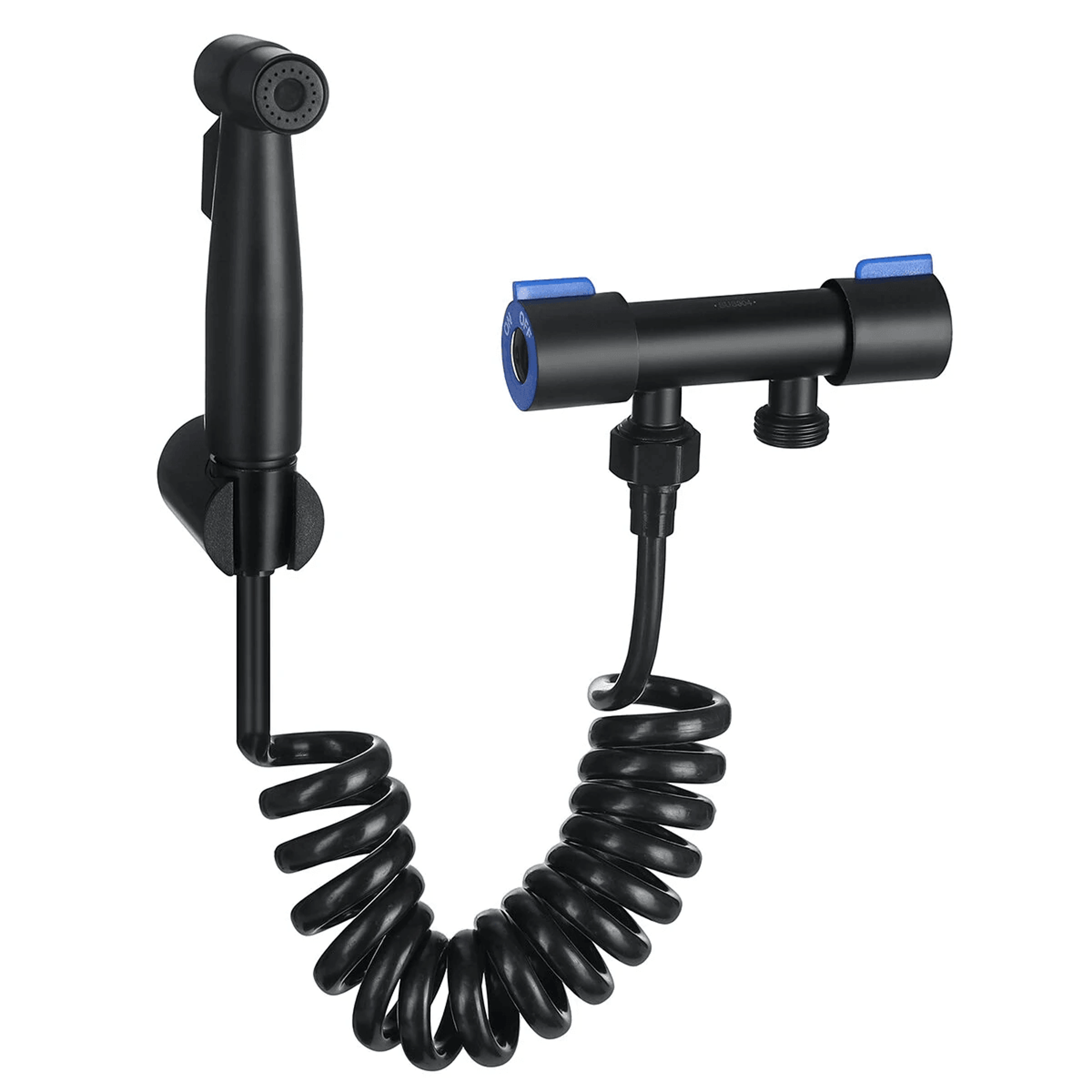 matte black stainless steel handheld bidet sprayer set for toilet and personal hygiene