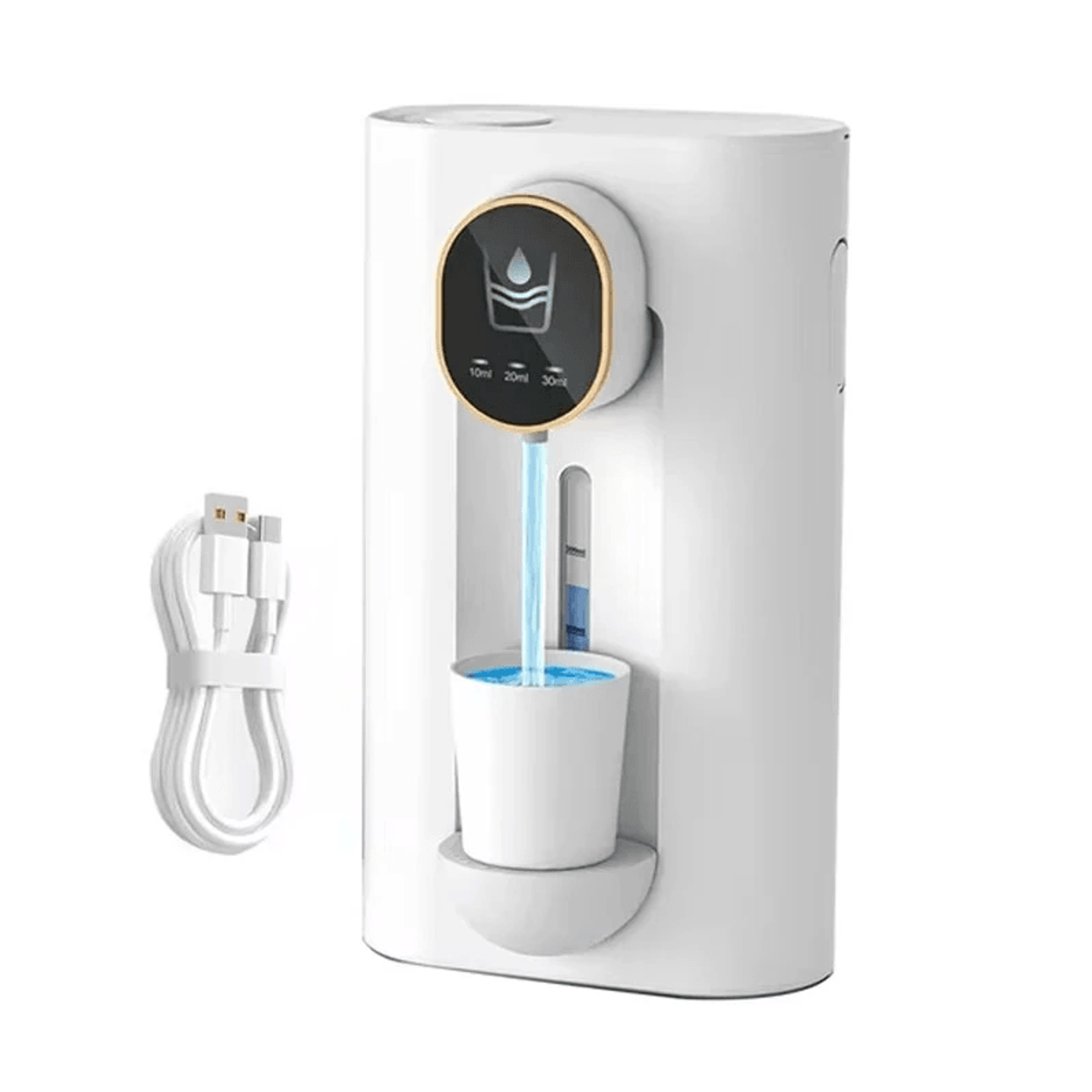 smart automatic mouthwash dispenser with touchless sensor and magnetic cups