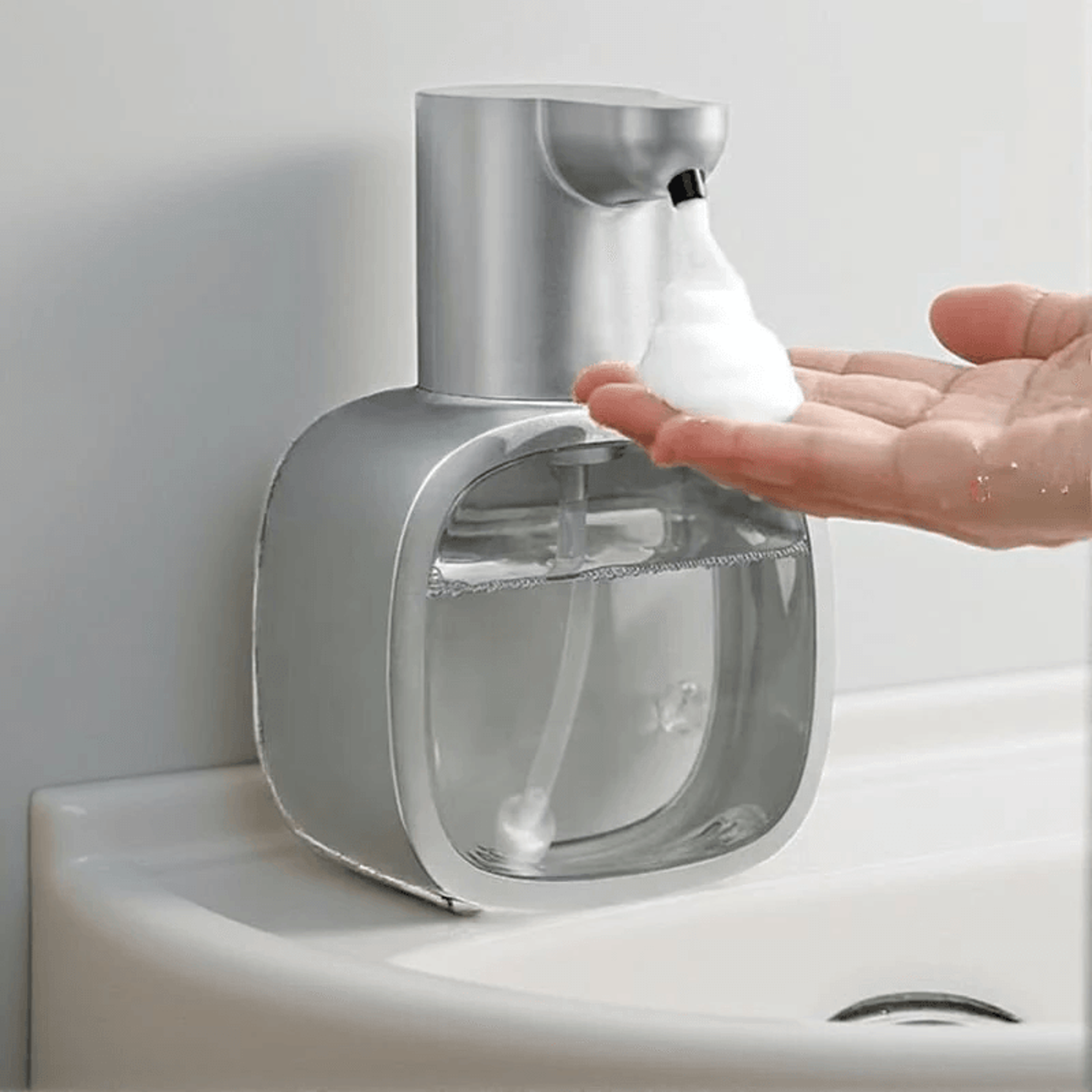automatic foaming soap dispenser with infrared sensor and large capacity
