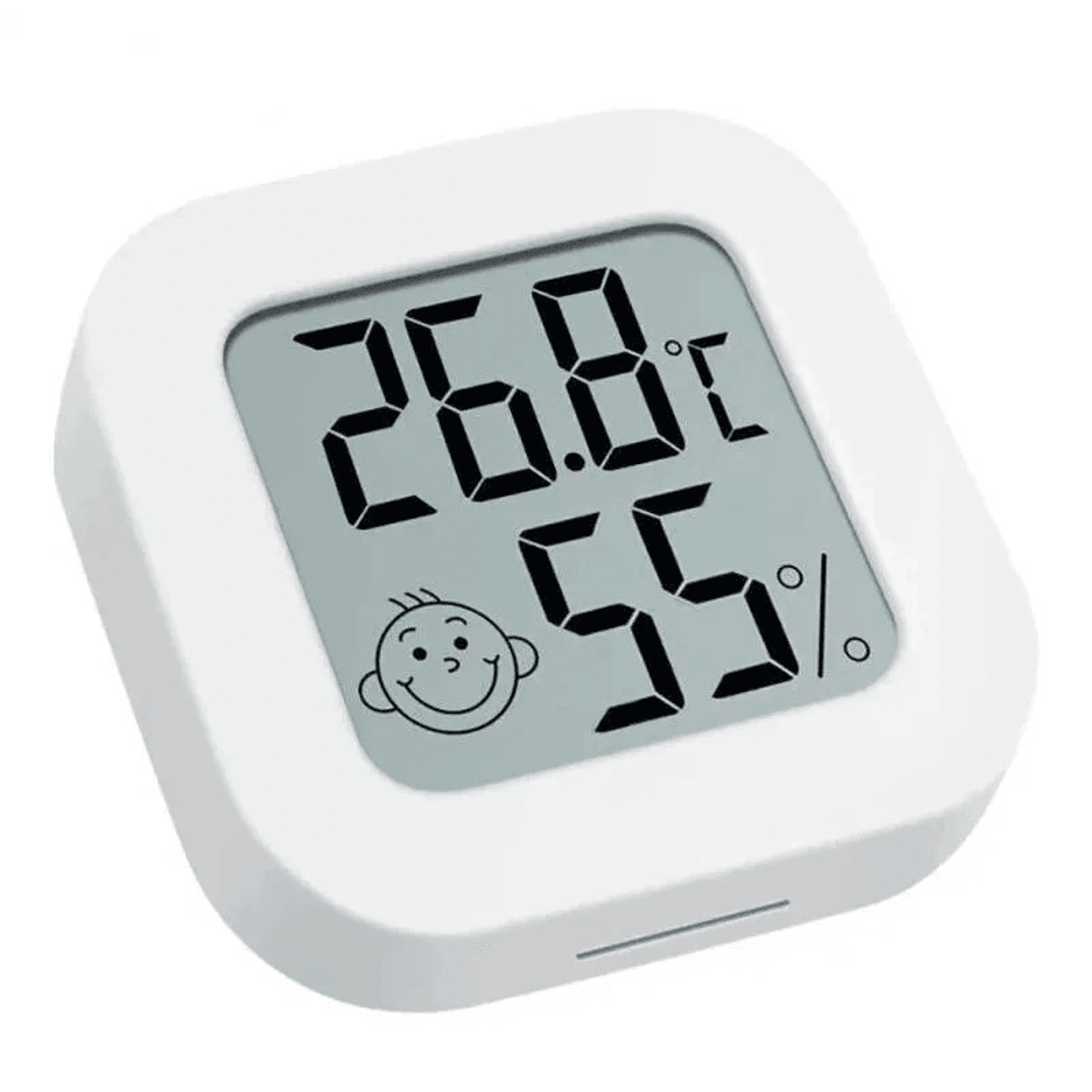 digital thermometer hygrometer with lcd display and air comfort indicator