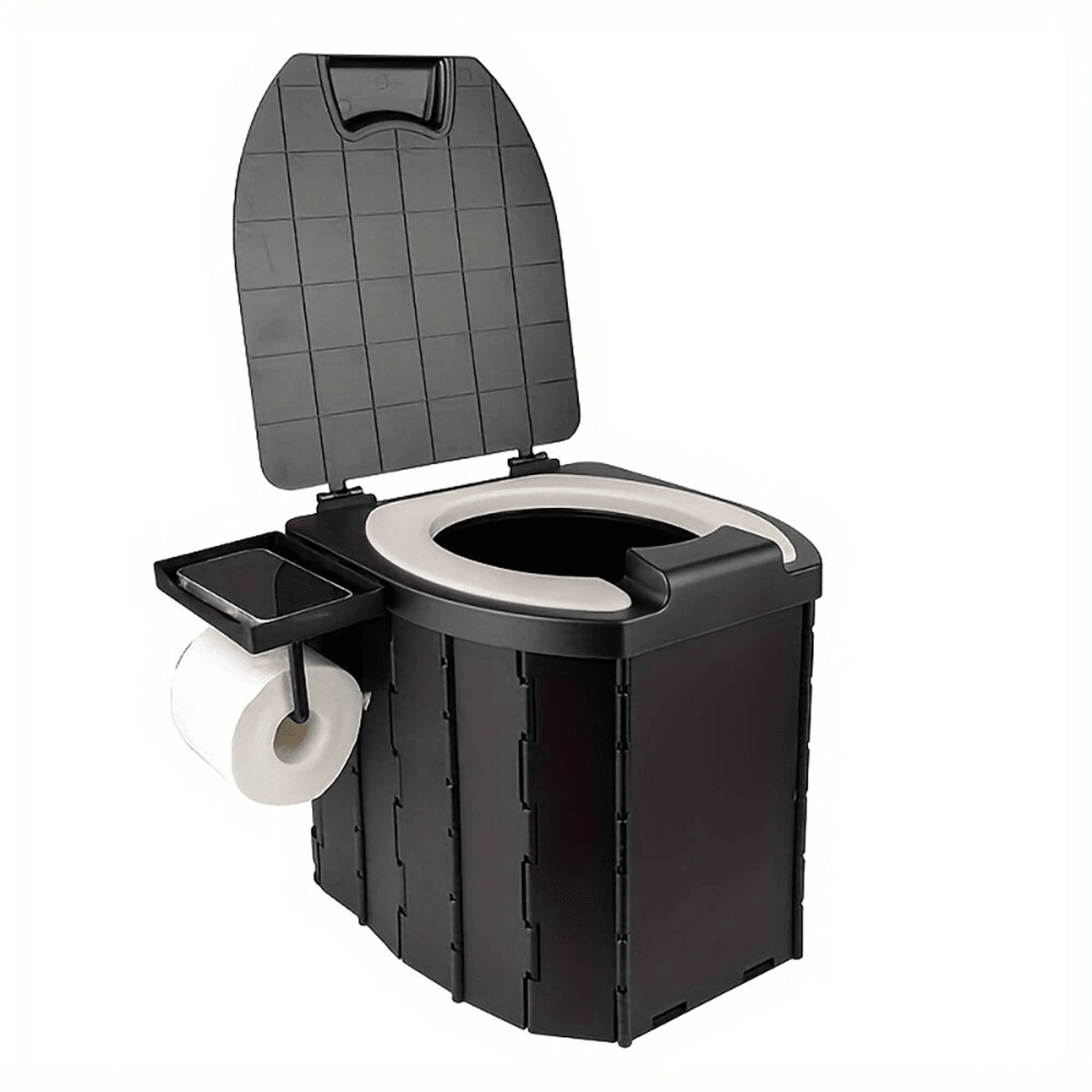 comfort fold portable camping toilet with pu seat and cover