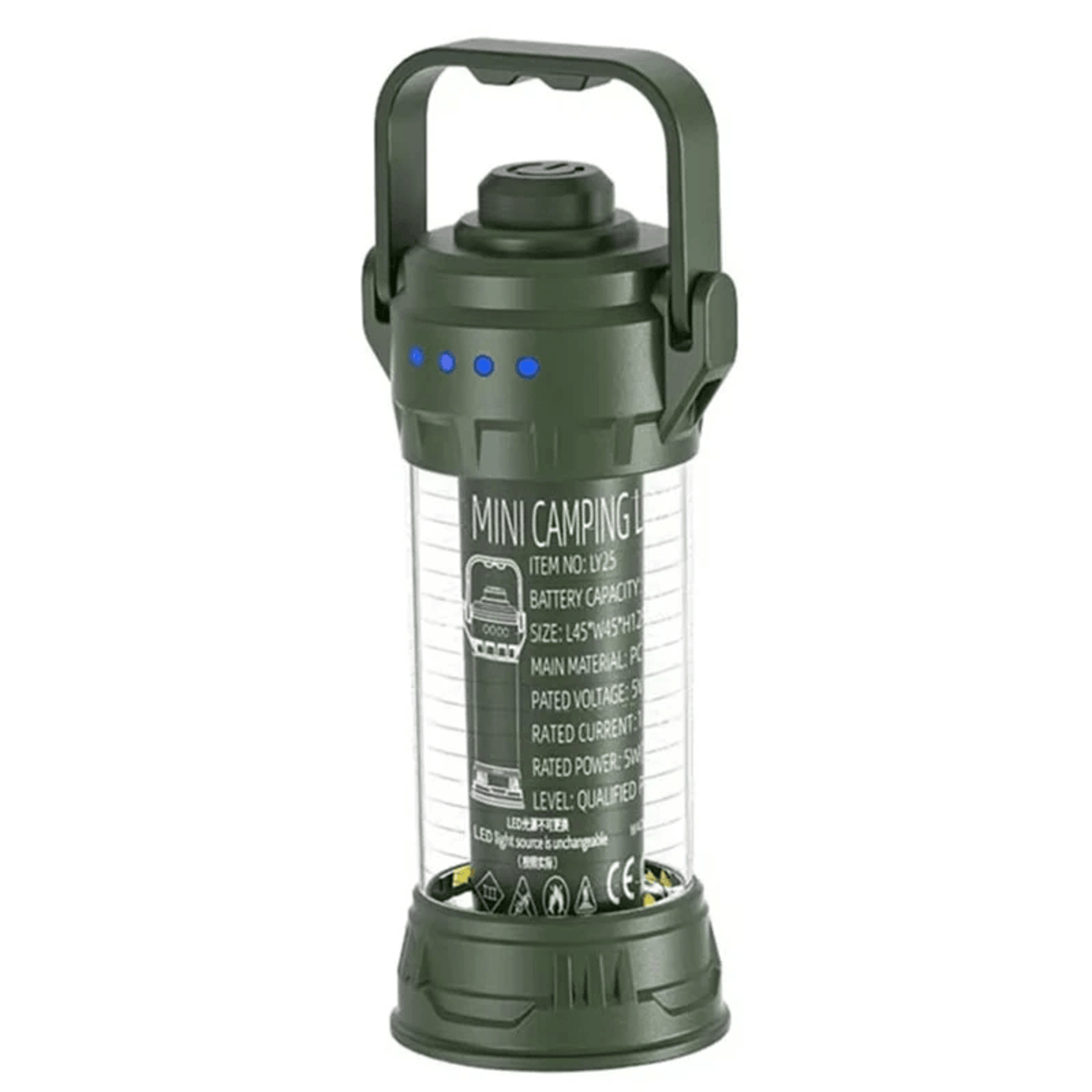portable rechargeable camping lantern with light modes and hanging hook