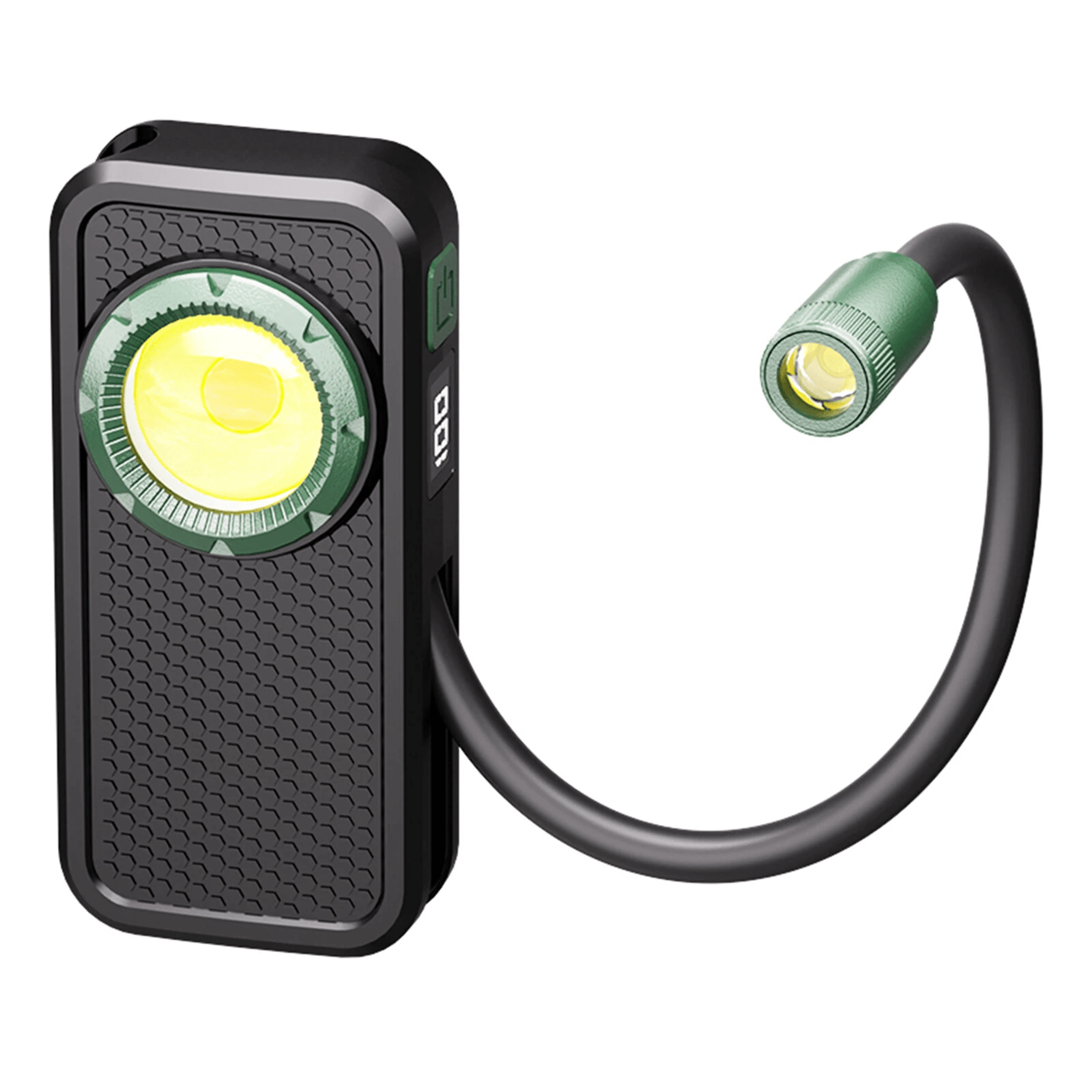 magnetic rechargeable work light with flexible gooseneck cob led and digital display