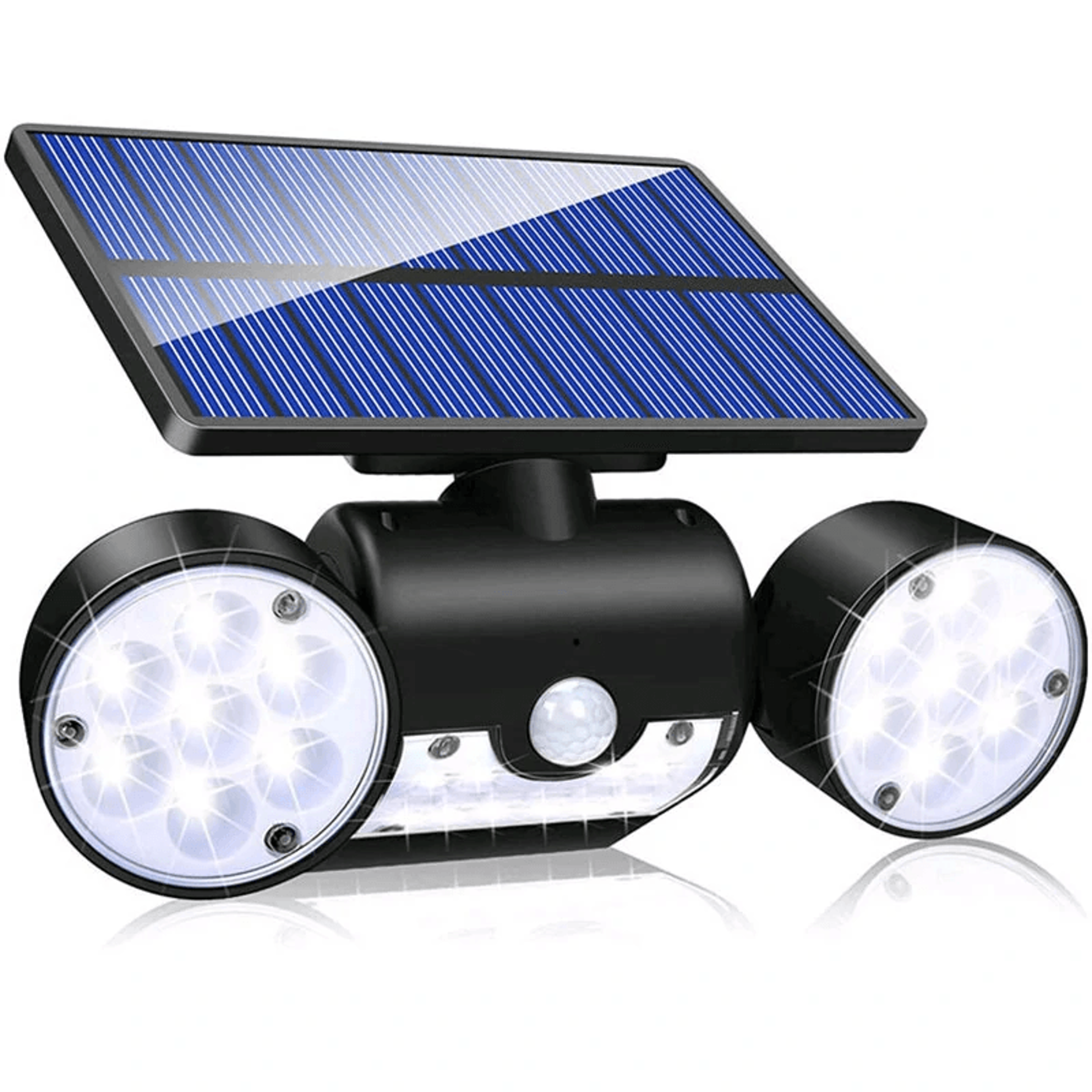 led solar motion sensor wall light rotatable waterproof outdoor security lamp