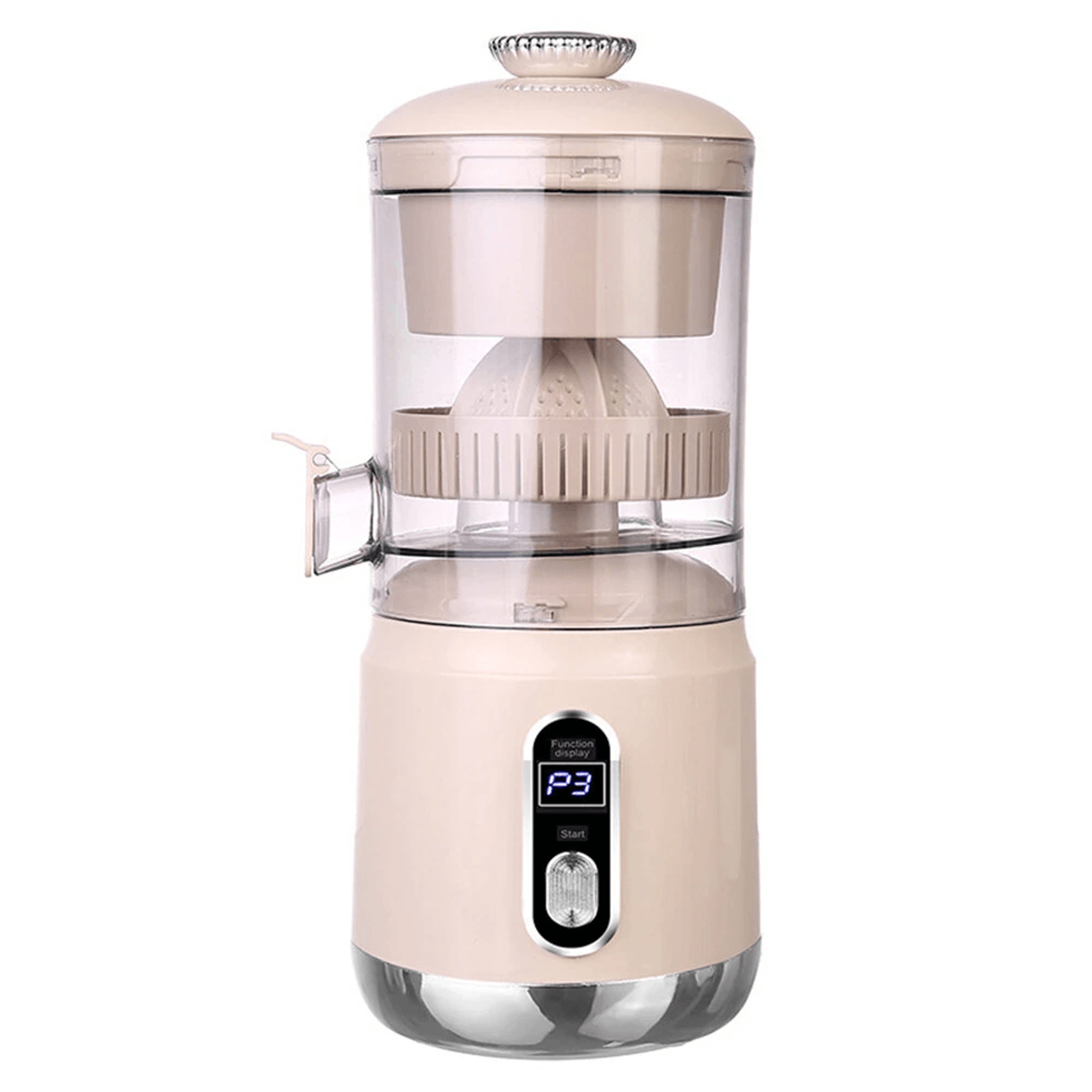 portable electric citrus juicer with pulp separation and adjustable speed