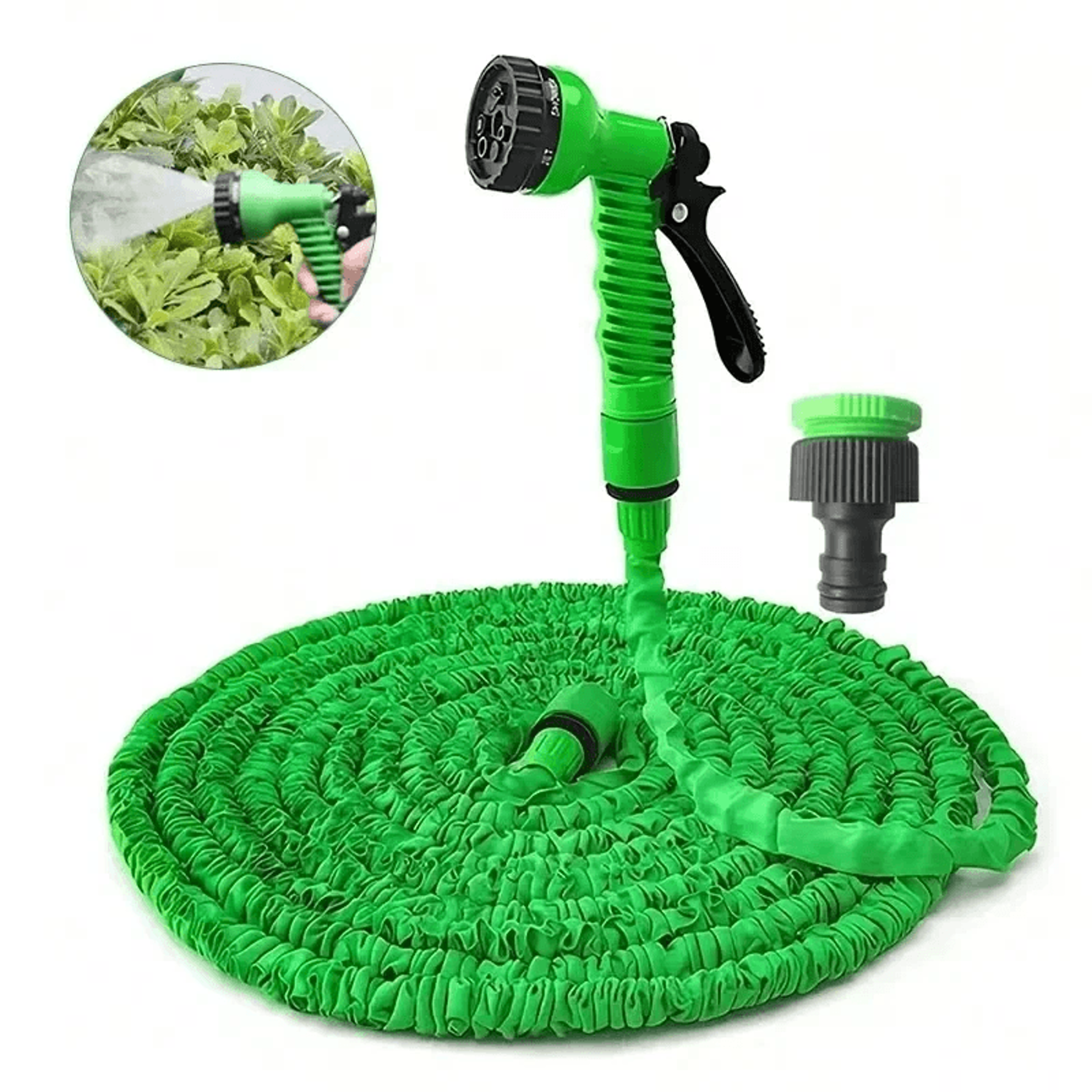 expandable garden hose with function spray nozzle for watering and car washing