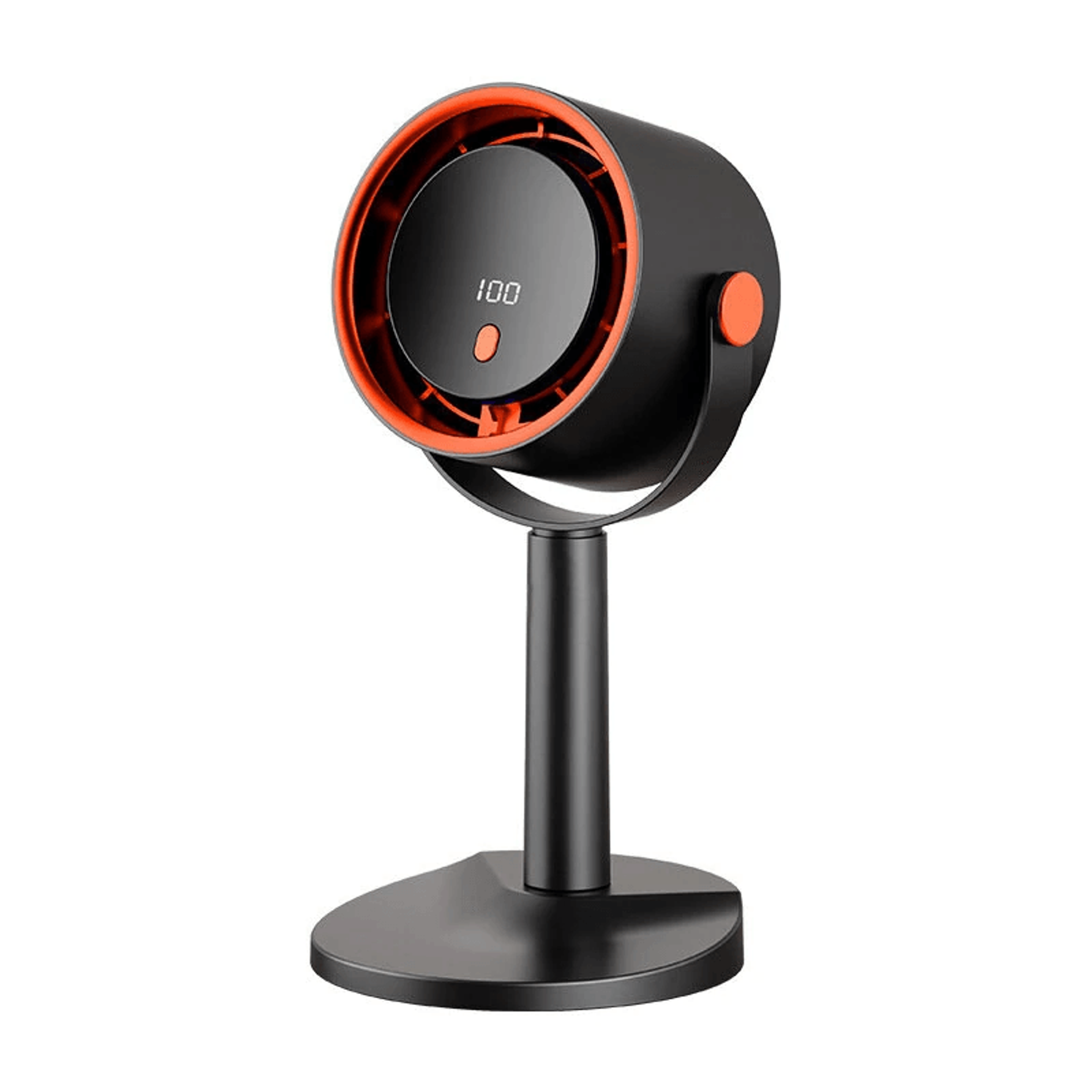 rechargeable portable desk fan with degree air circulation and led display