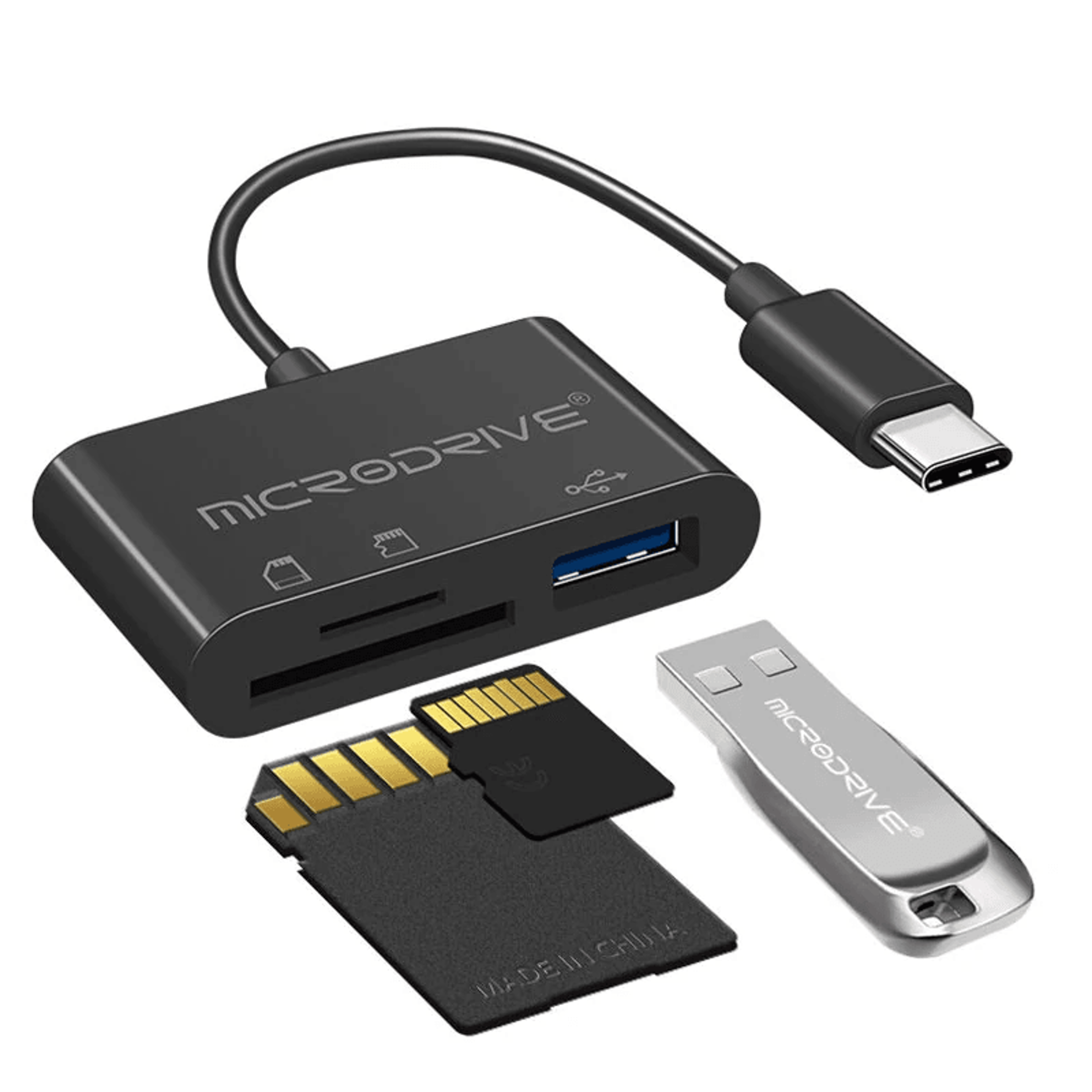 usb hub with sd and tf card reader for laptop and pc