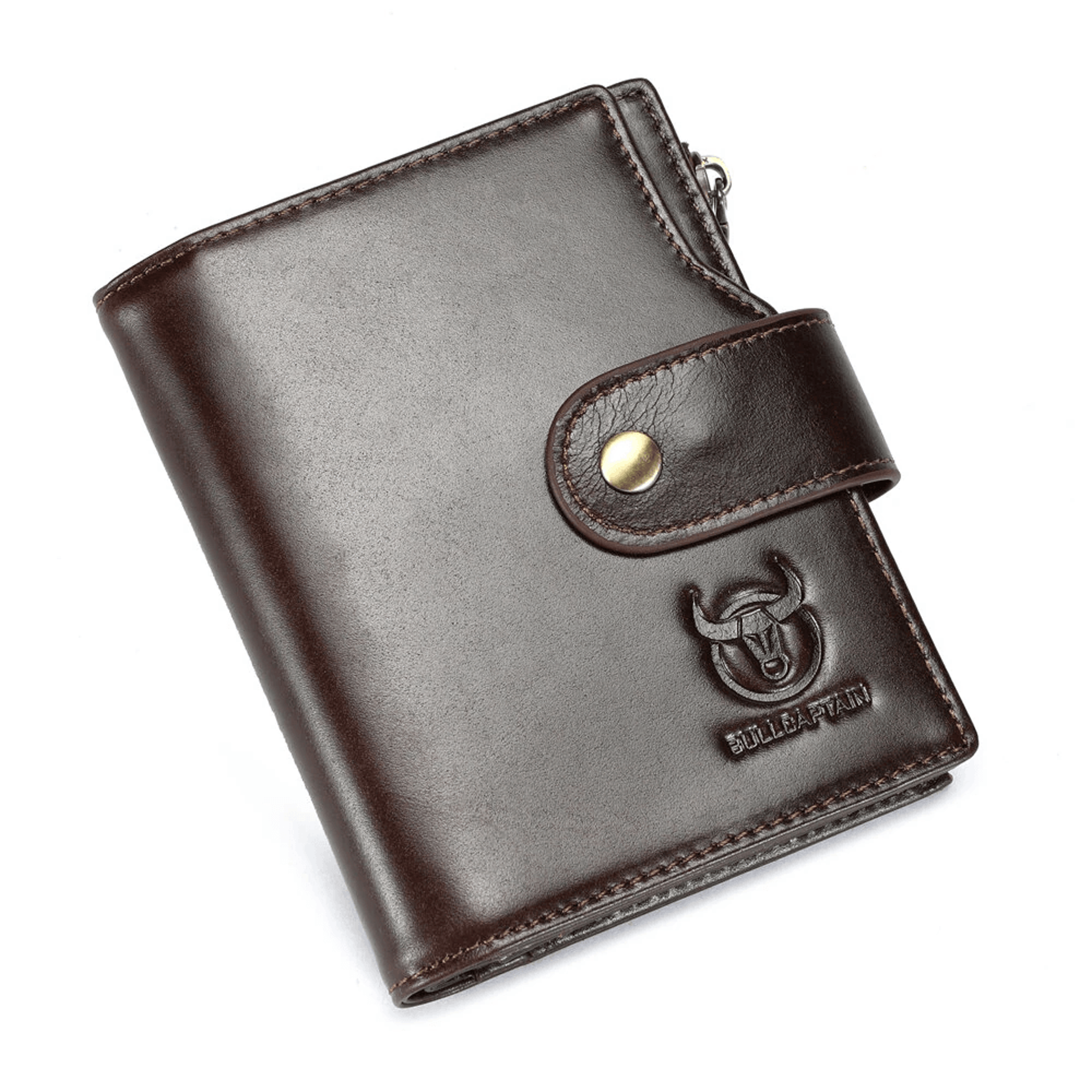 top grain cowhide rfid blocking wallet for men with multi card storage and coin pocket