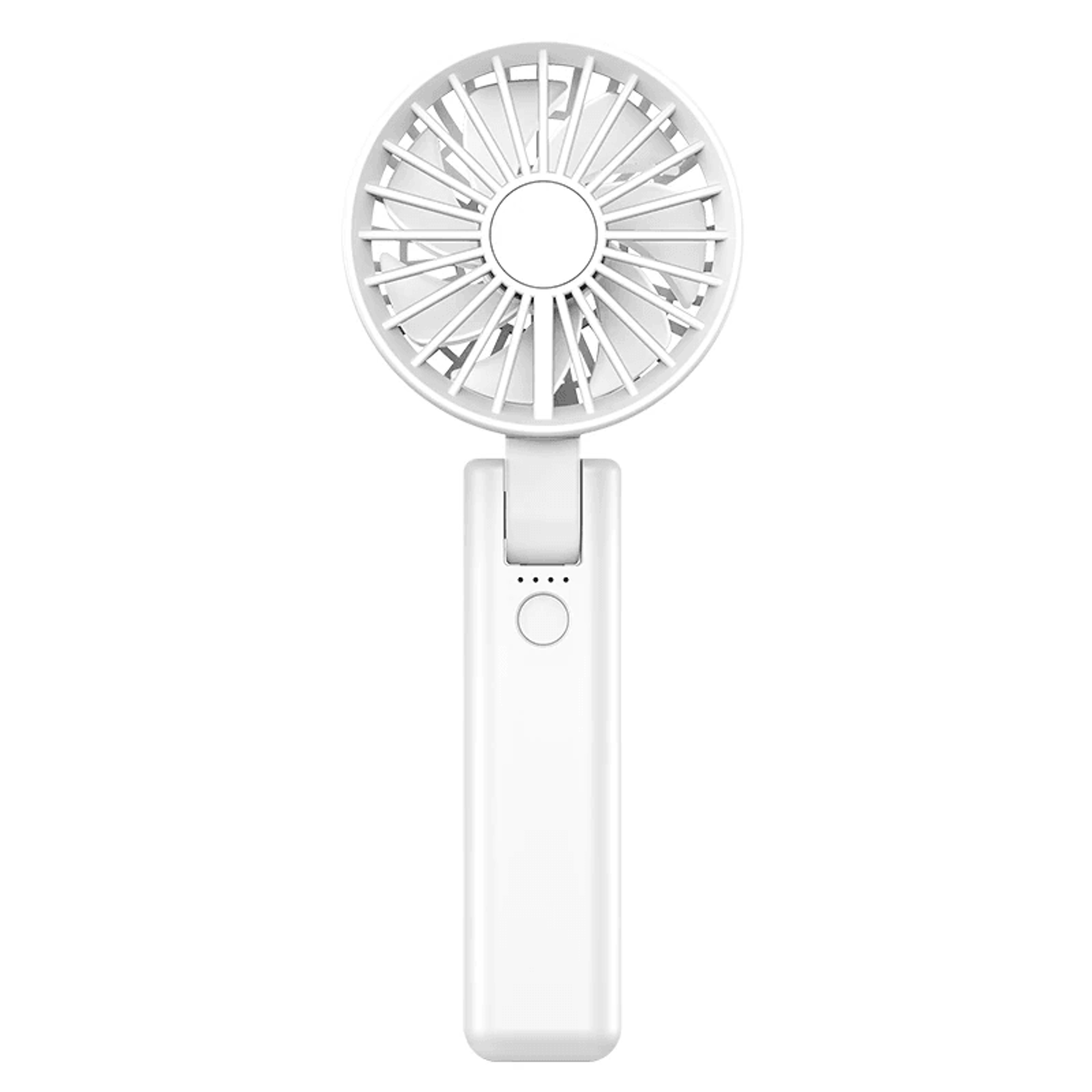 rechargeable handheld fan with dual blades speeds and degree foldable design