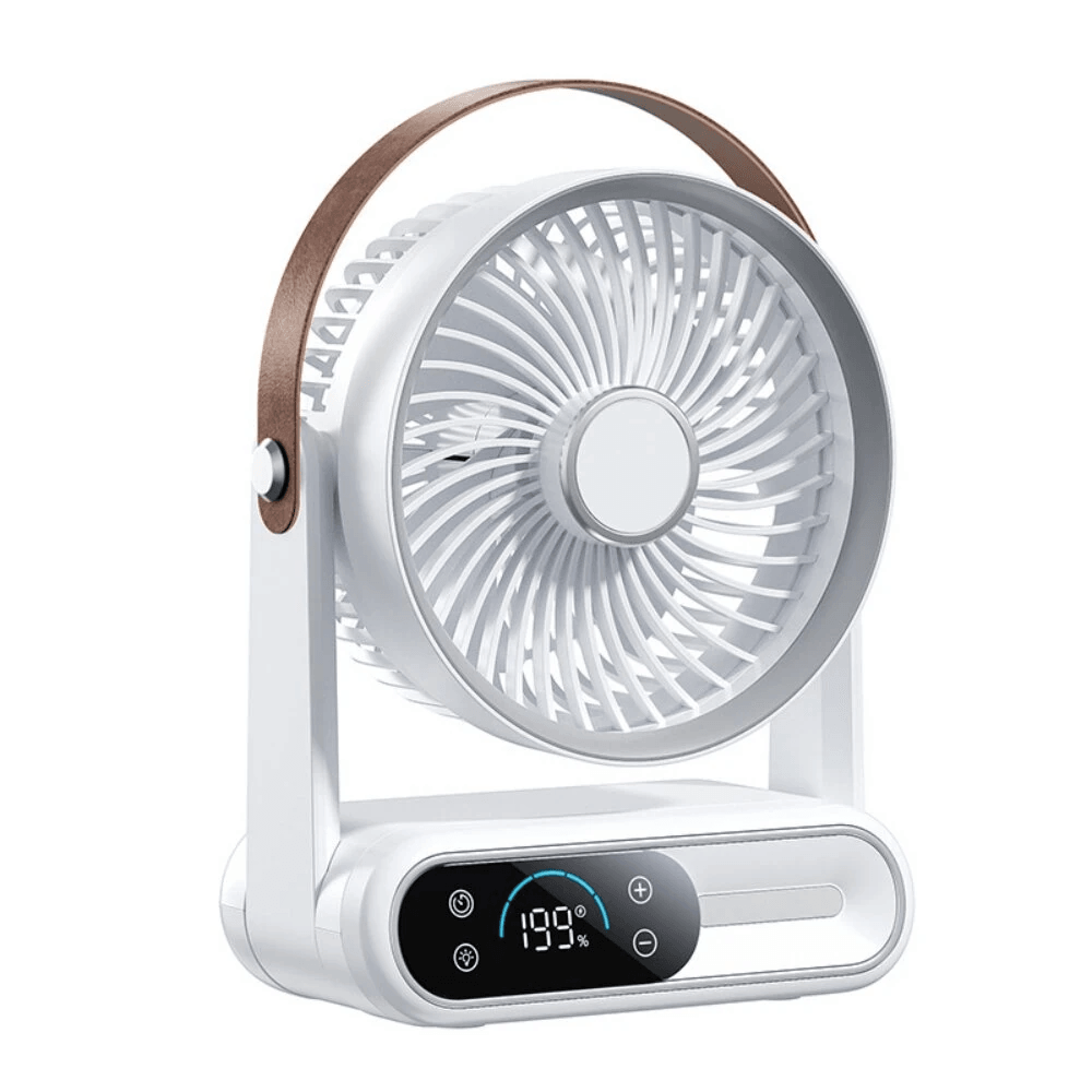 portable rechargeable desktop circulation fan with speed levels and led display