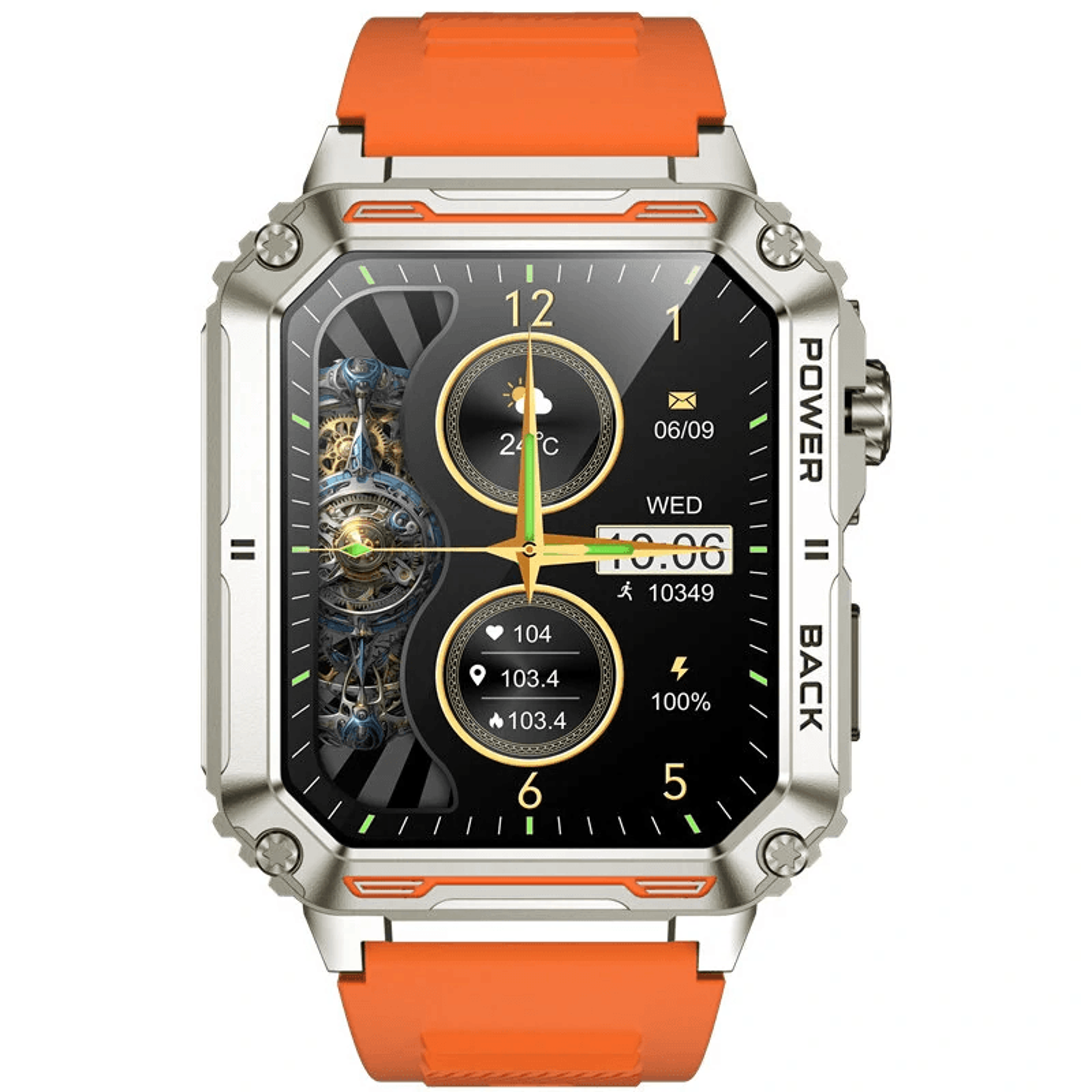 bluetooth calling smart watch with fitness tracker health monitoring and hd touch display