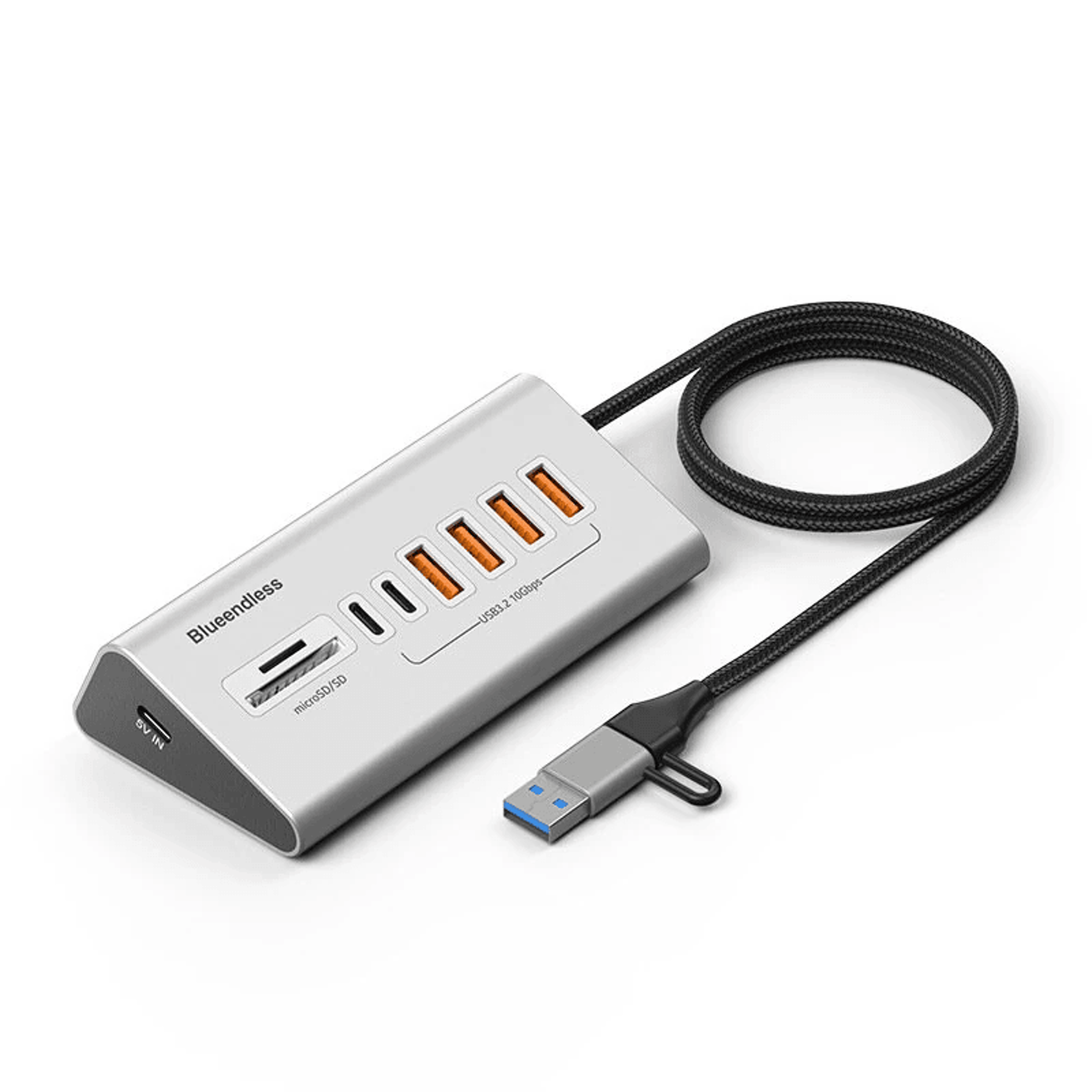 usb c docking station with gbps usb hub and sd tf card reader