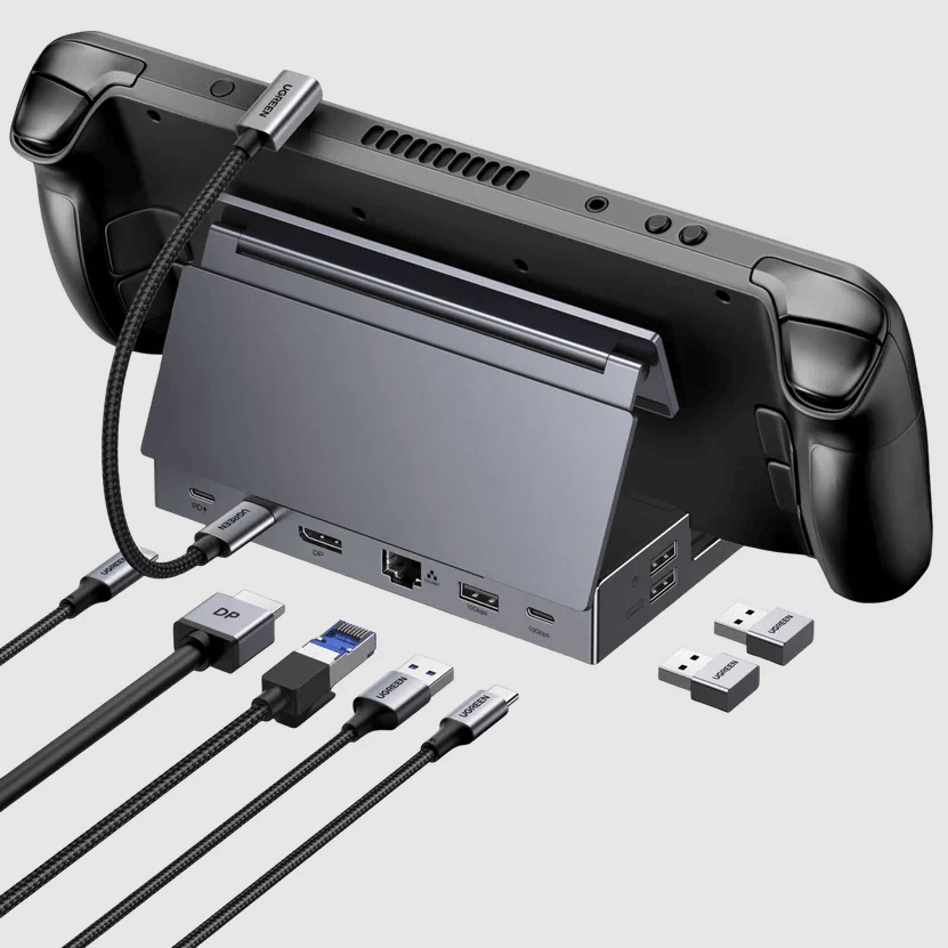 team deck docking station with displayport pd and gbps usb hub