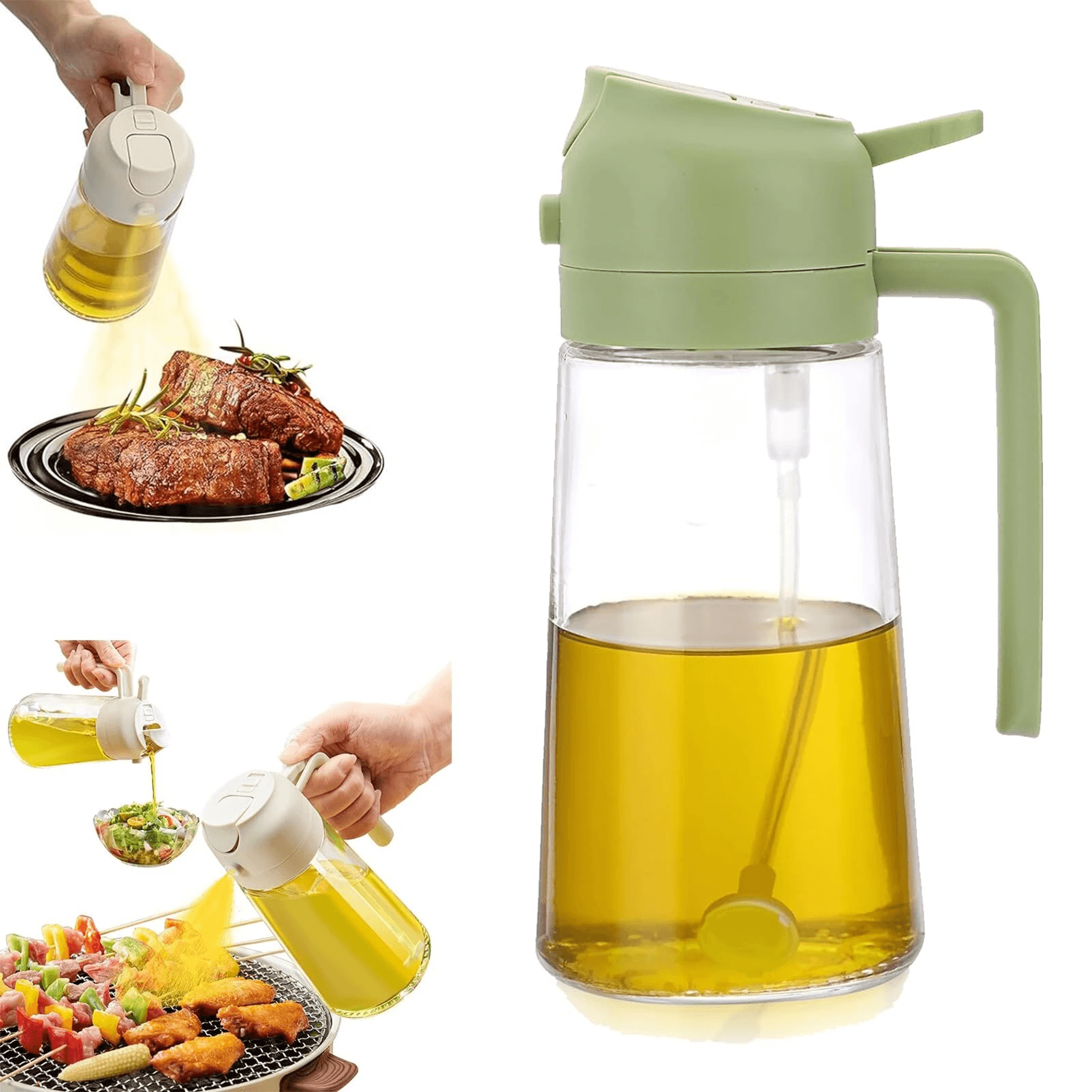 oil sprayer and dispenser refillable cooking oil mister for frying baking and bbq