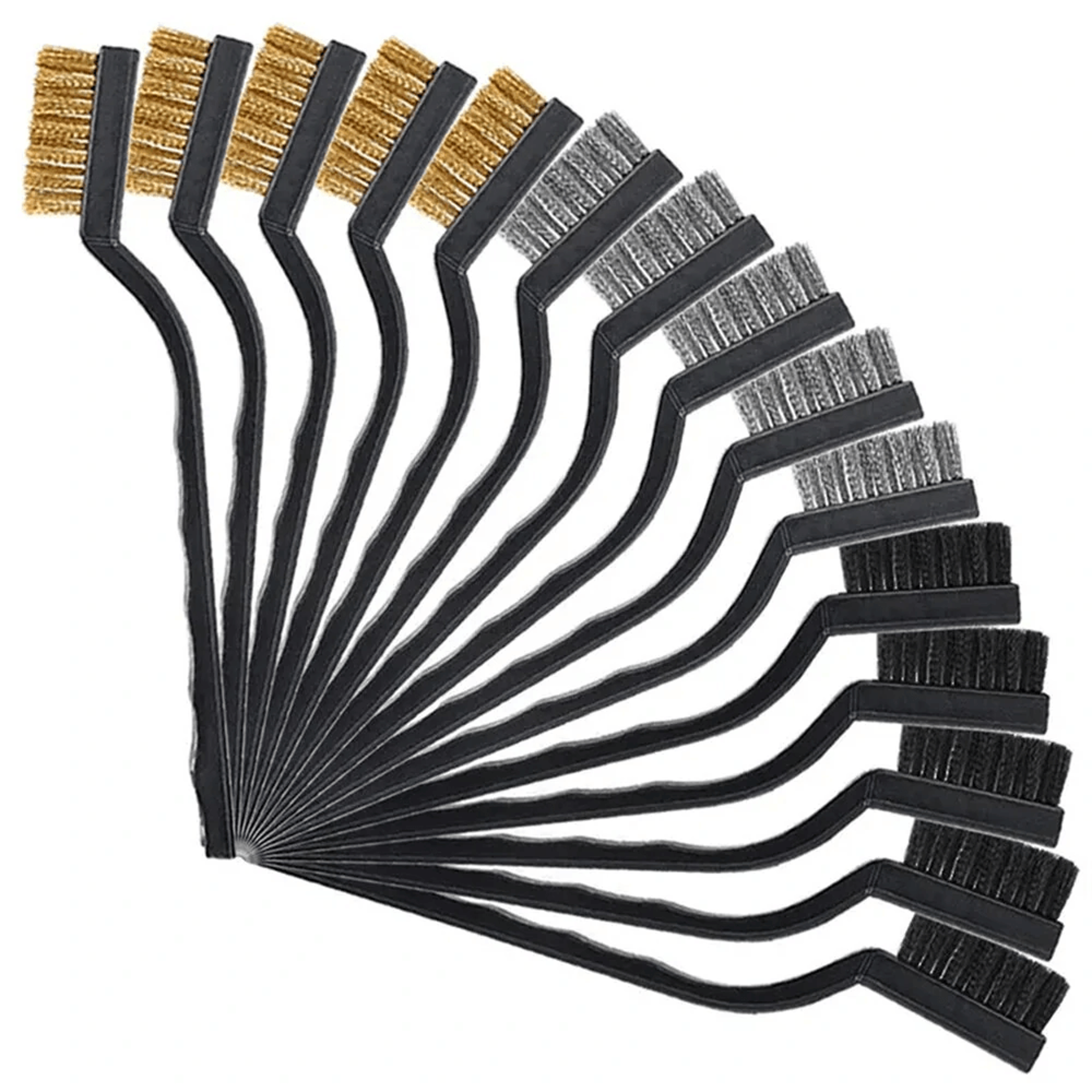 heavy duty wire brush set for rust removal welding cleanup and industrial scrubbing